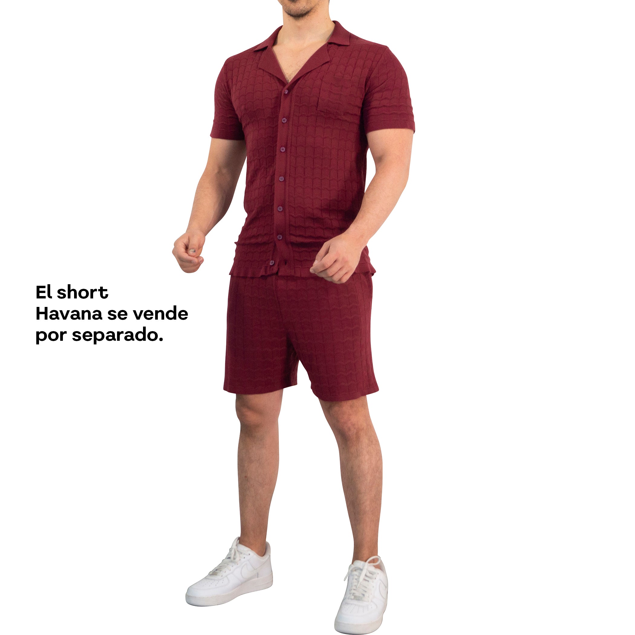 Havana Knitted Shirt Bambú Merlot