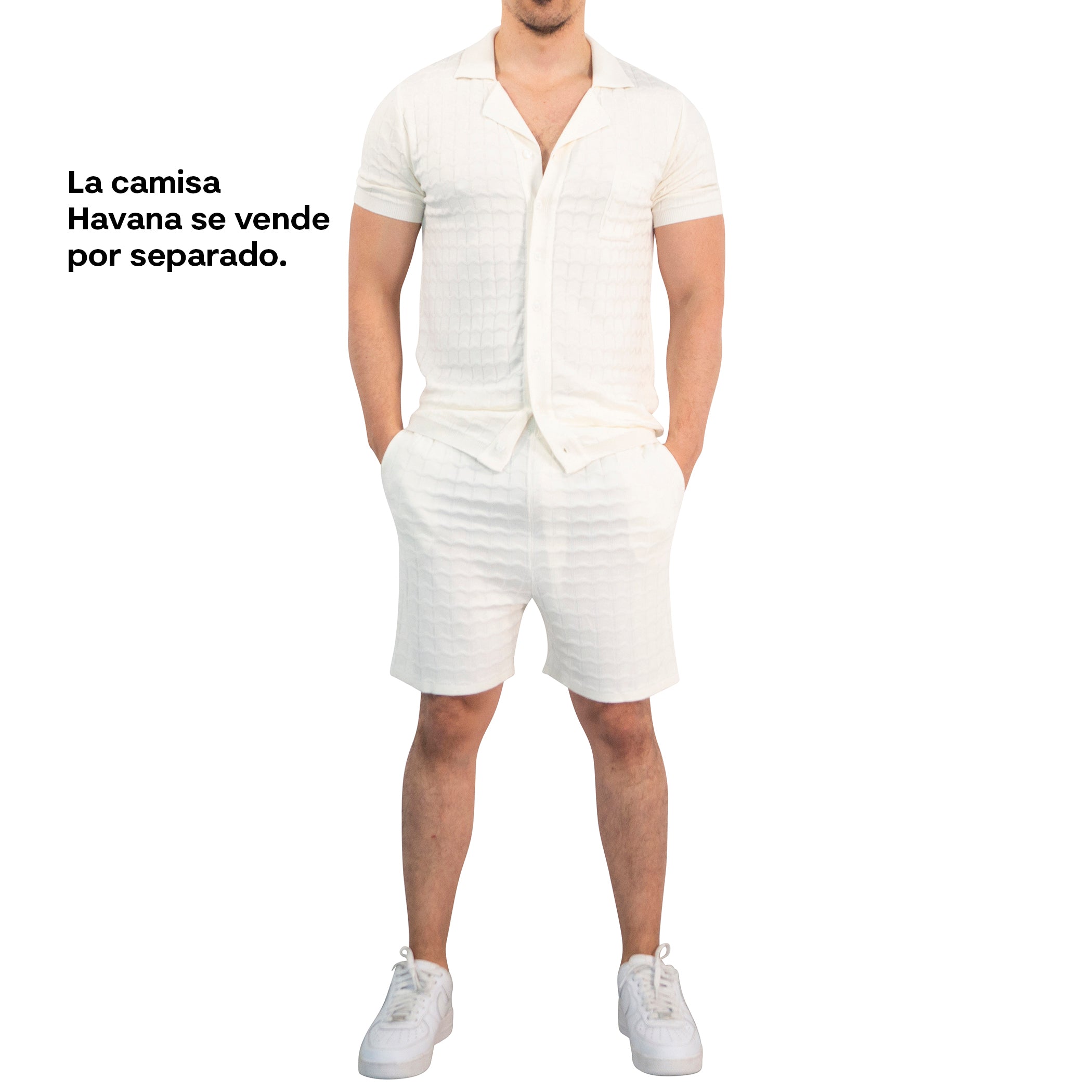 Havana Knitted Short Bambú Raw White