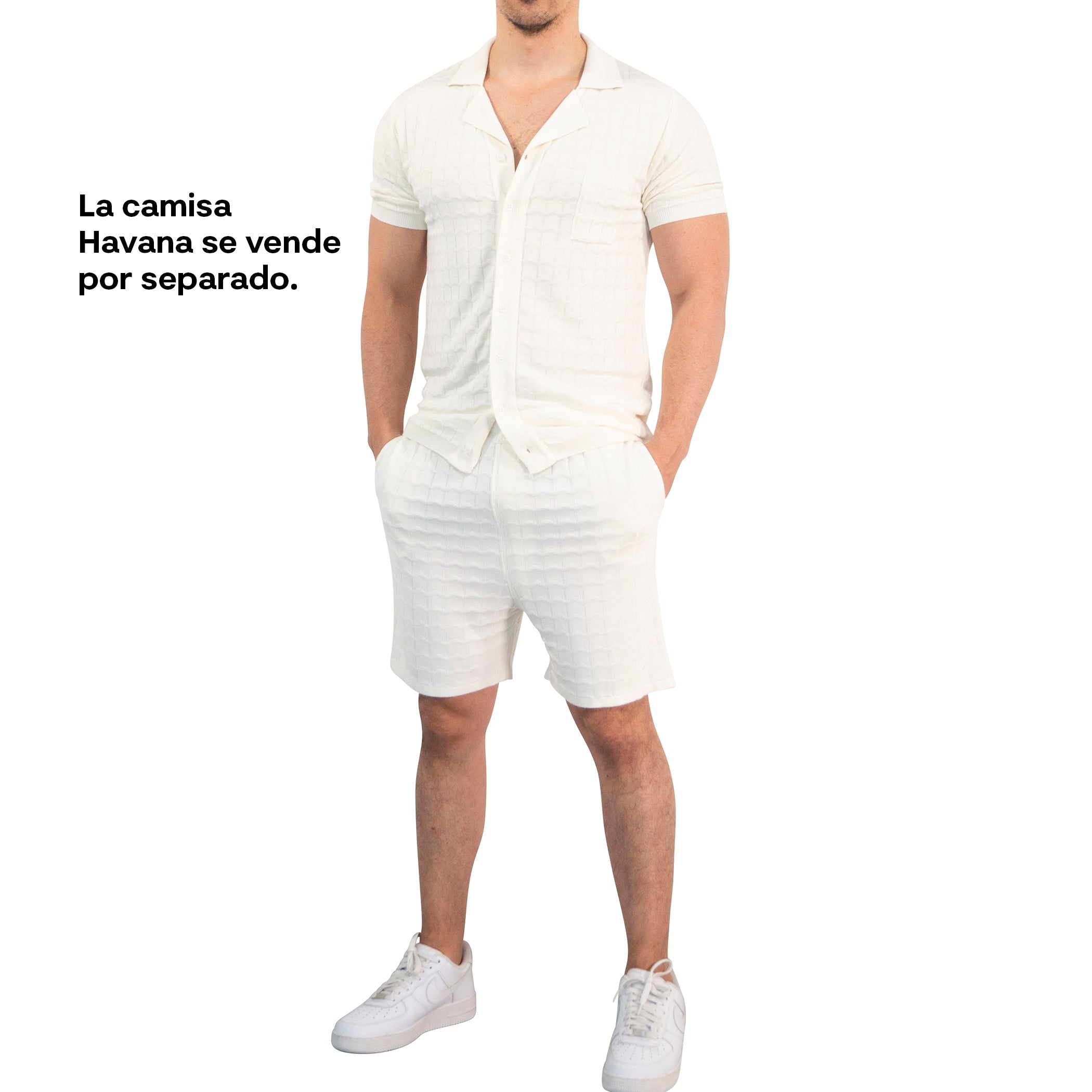Havana Knitted Short Bambú Raw White