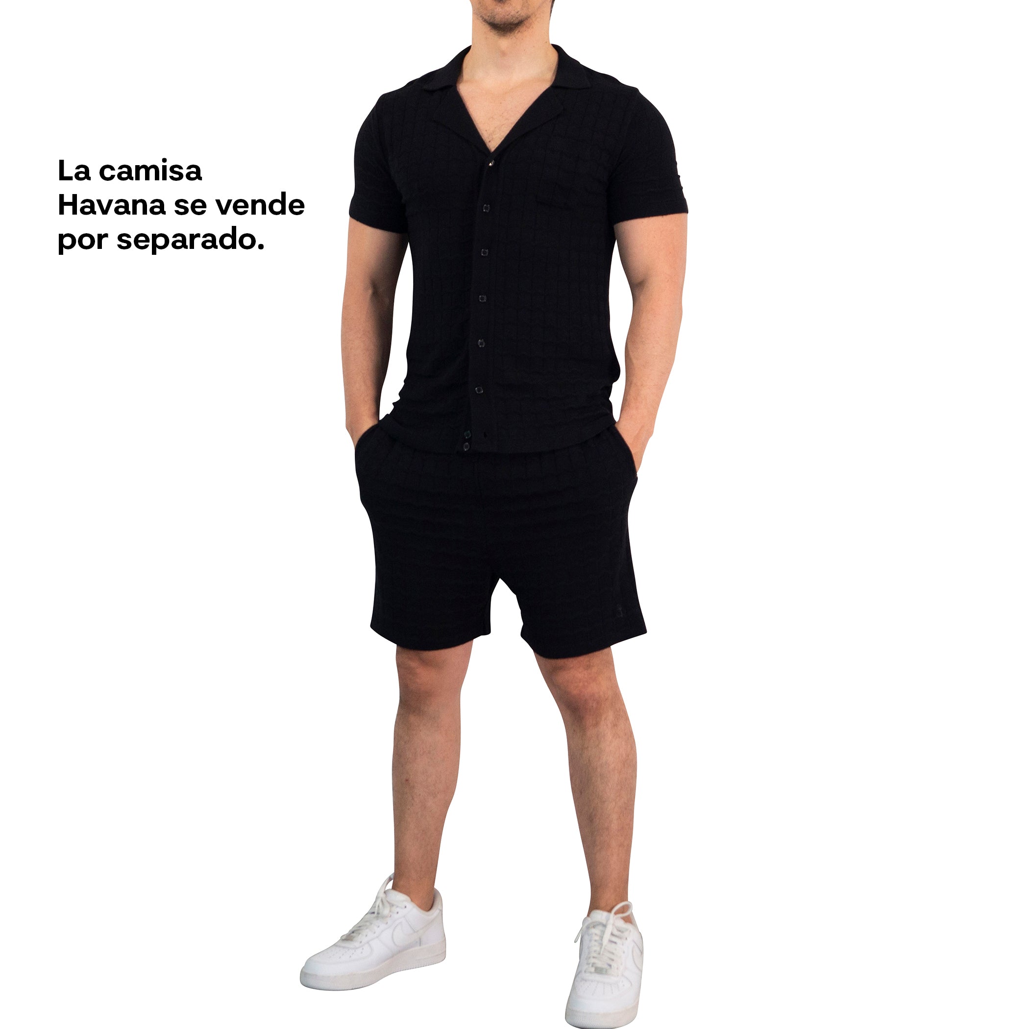 Zipped Short Sleeve Polo Full Black