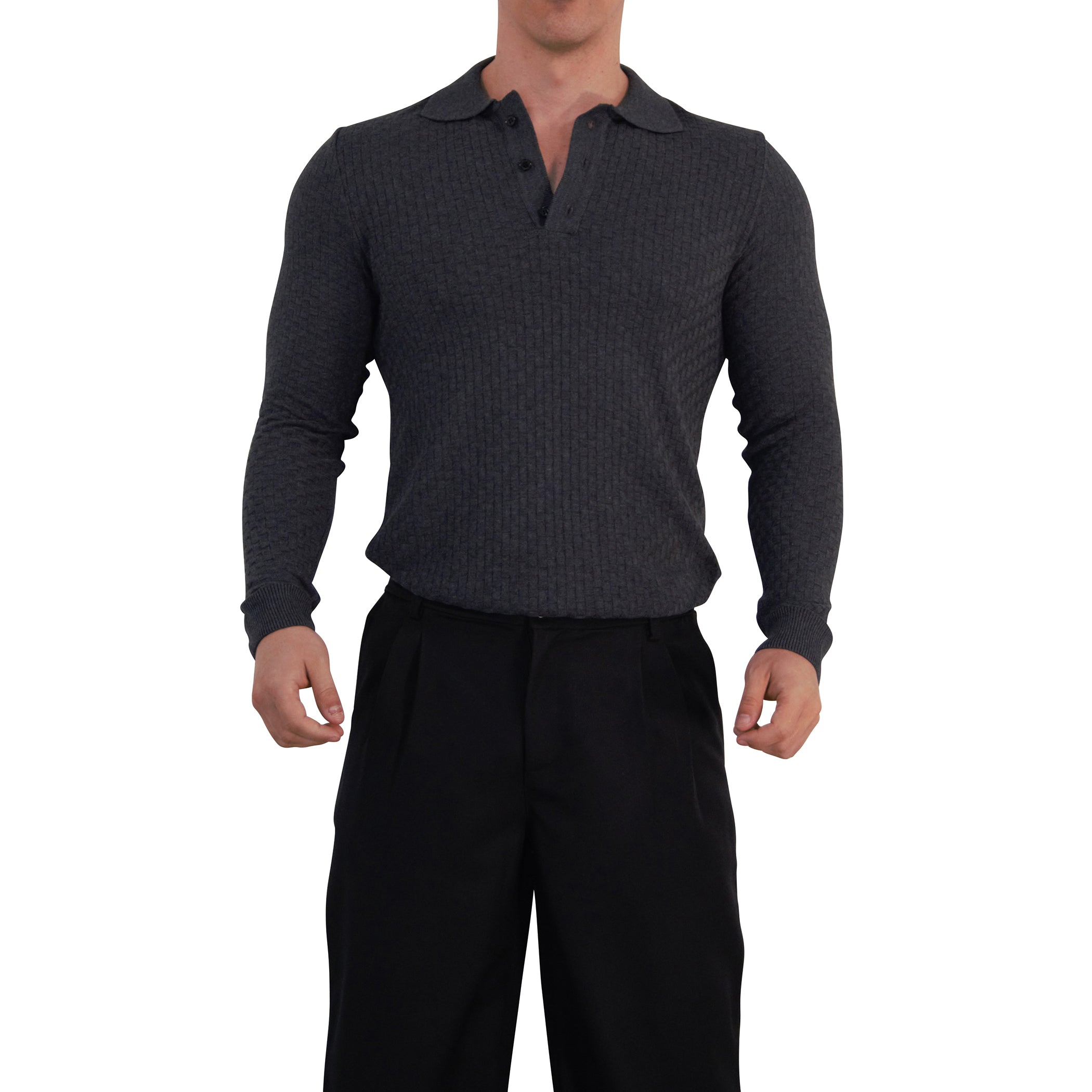 Knitted Connery Polo Manga Larga Oxford