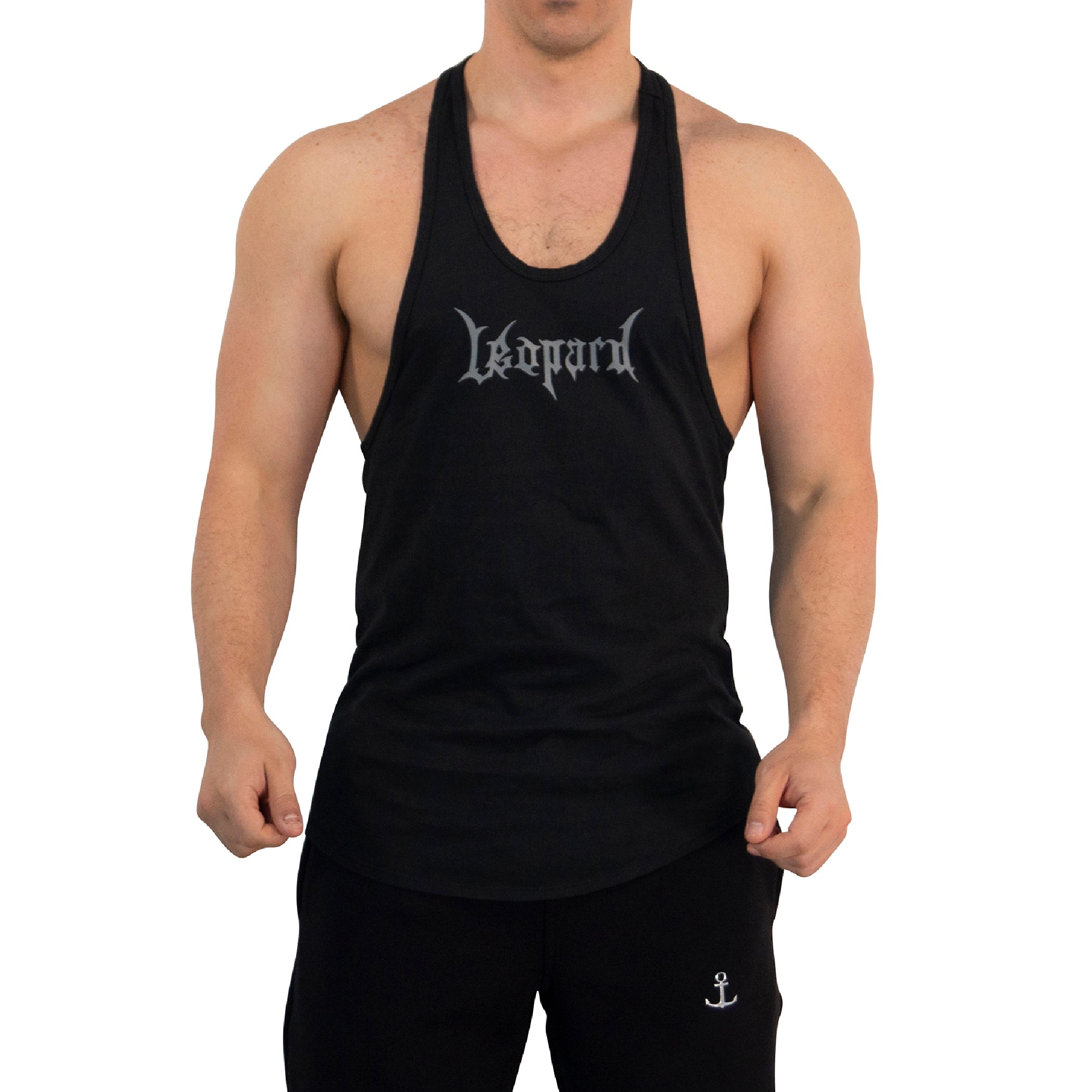 Playera Stringer Tank Dark Series Leopard Pigment Black