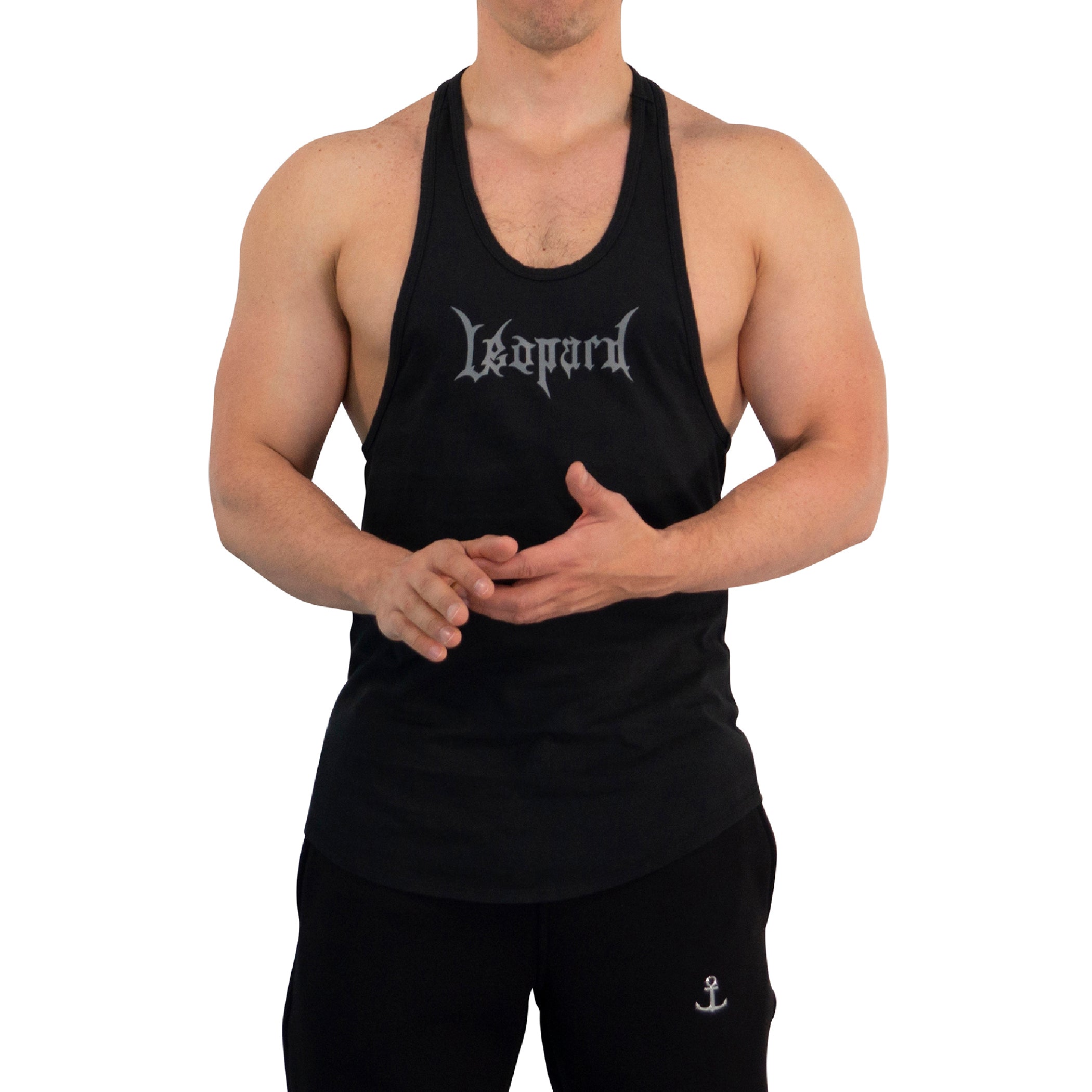 Playera Stringer Tank Dark Series Leopard Pigment Black