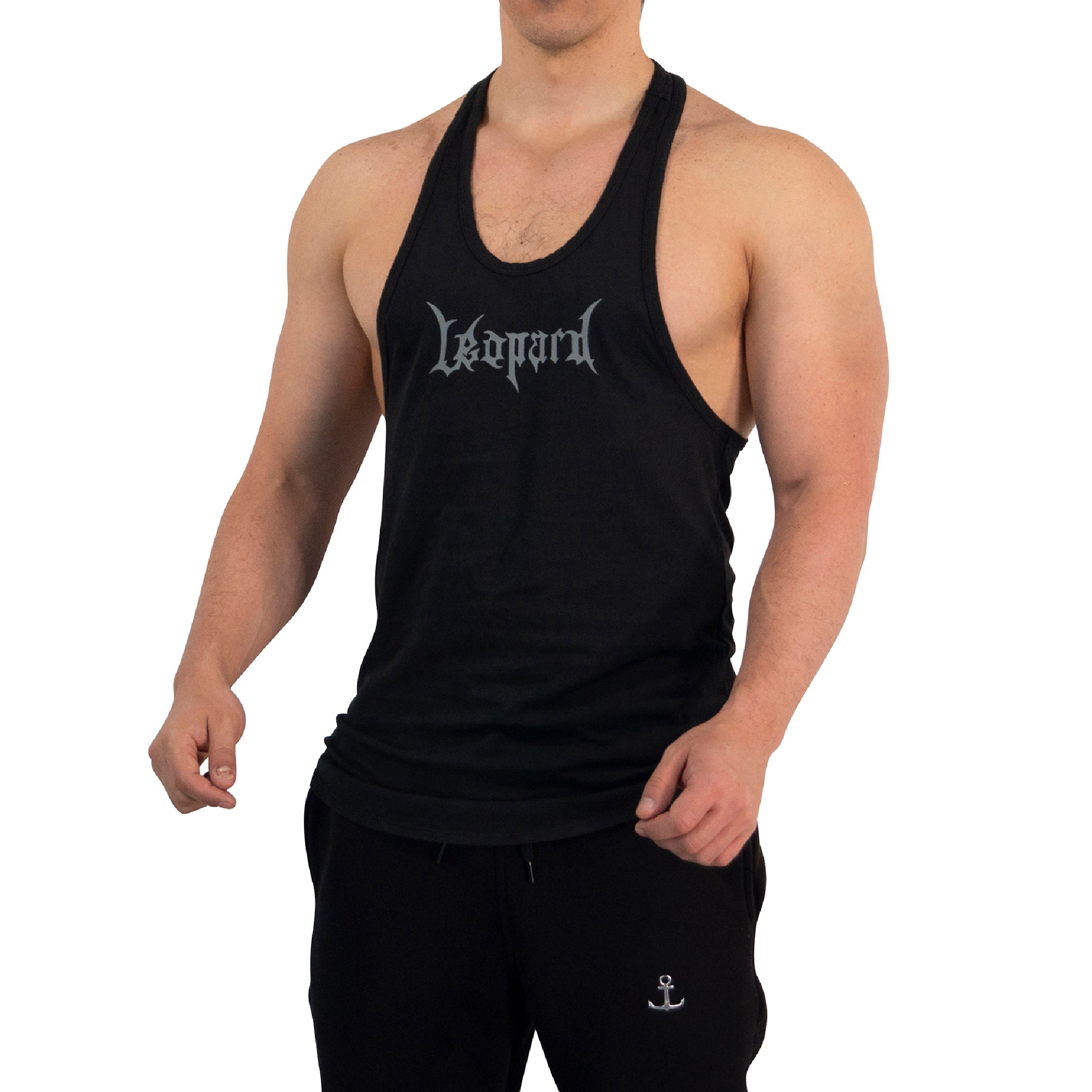 Playera Stringer Tank Dark Series Leopard Pigment Black