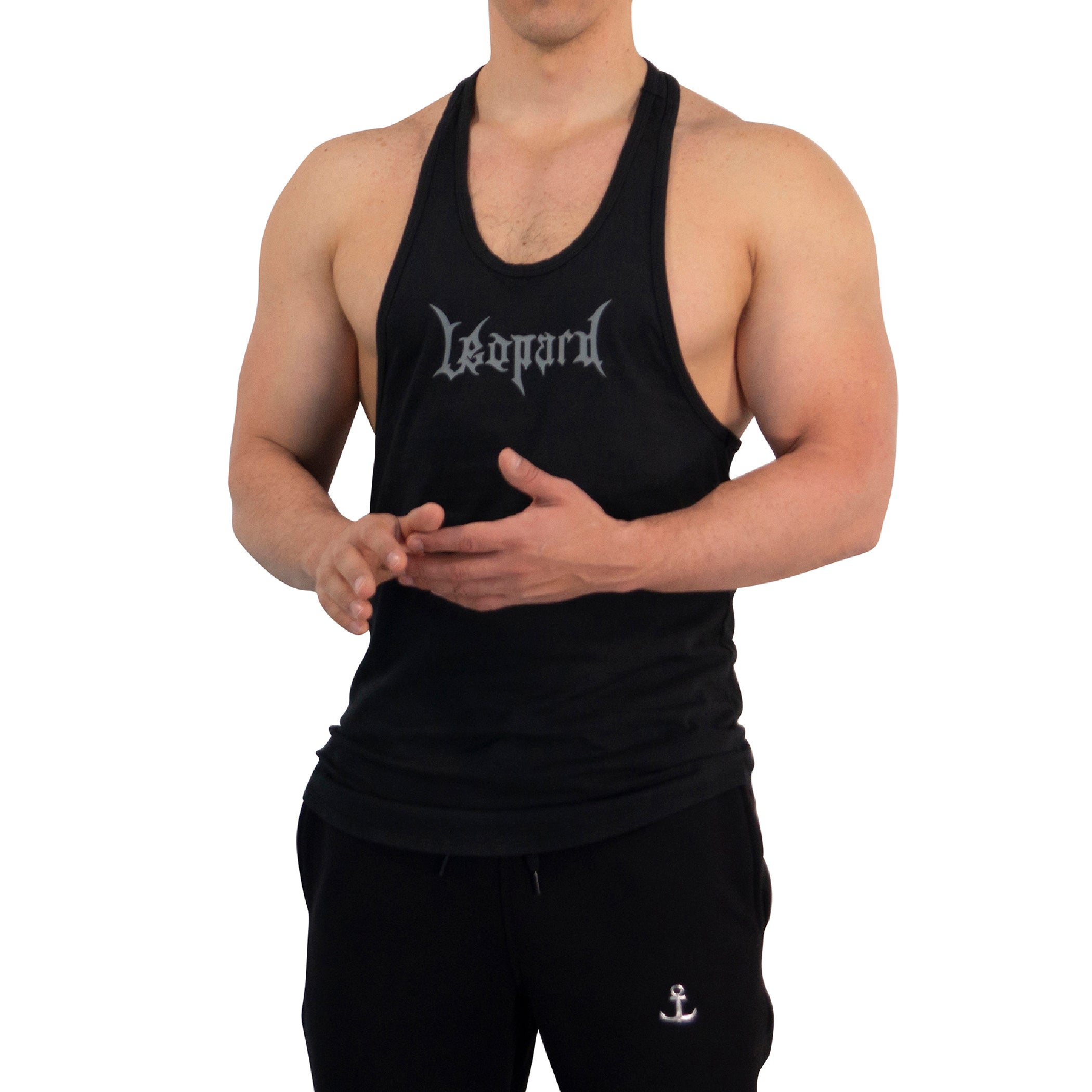 Playera Stringer Tank Dark Series Leopard Pigment Black
