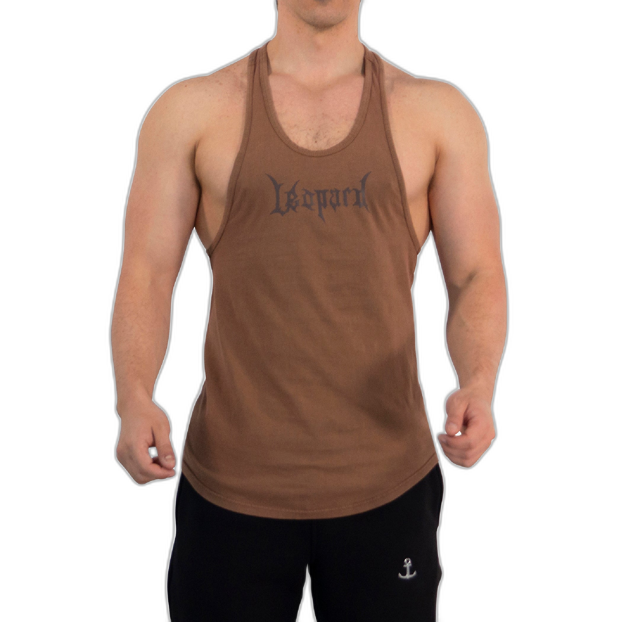 Playera Stringer Tank Dark Series Leopard Pigment Brown