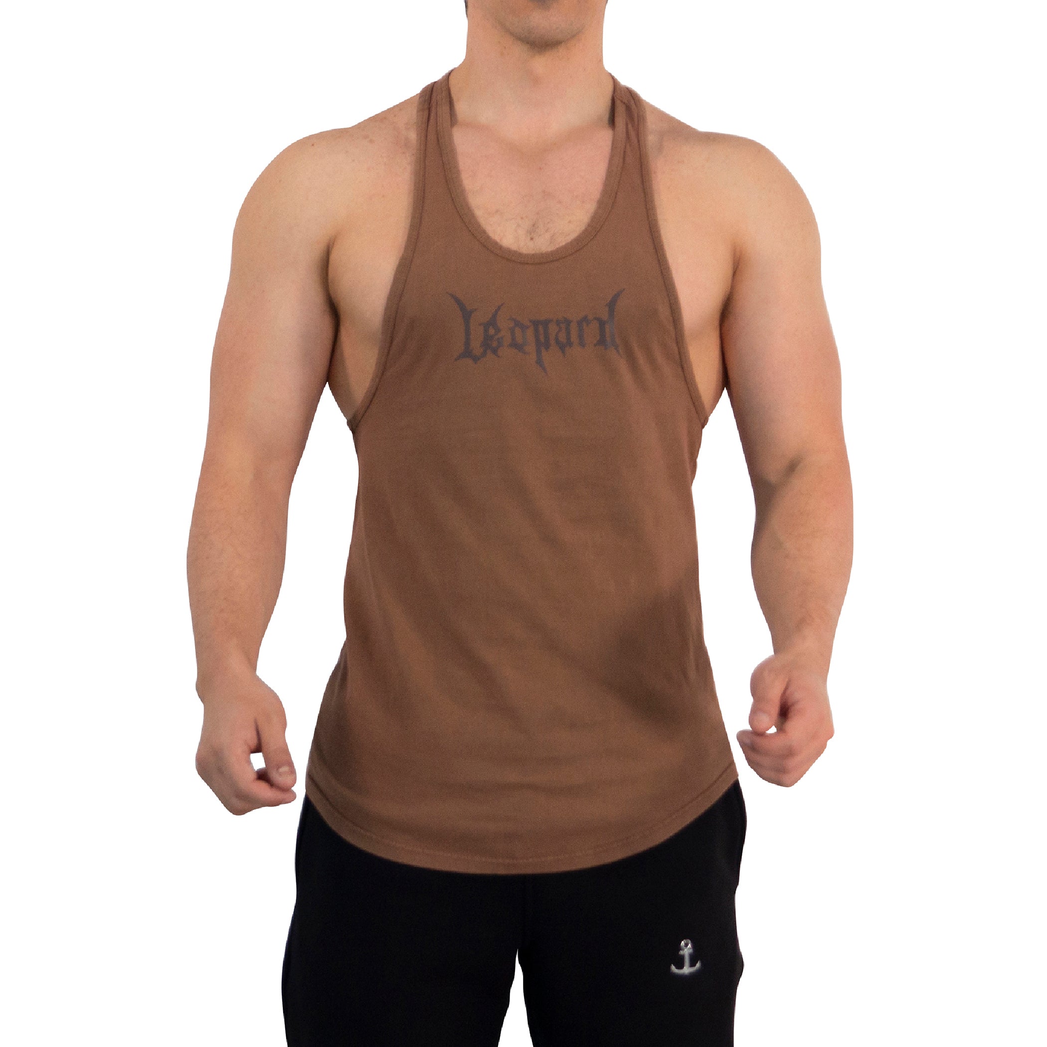 Playera Stringer Tank Dark Series Leopard Pigment Brown