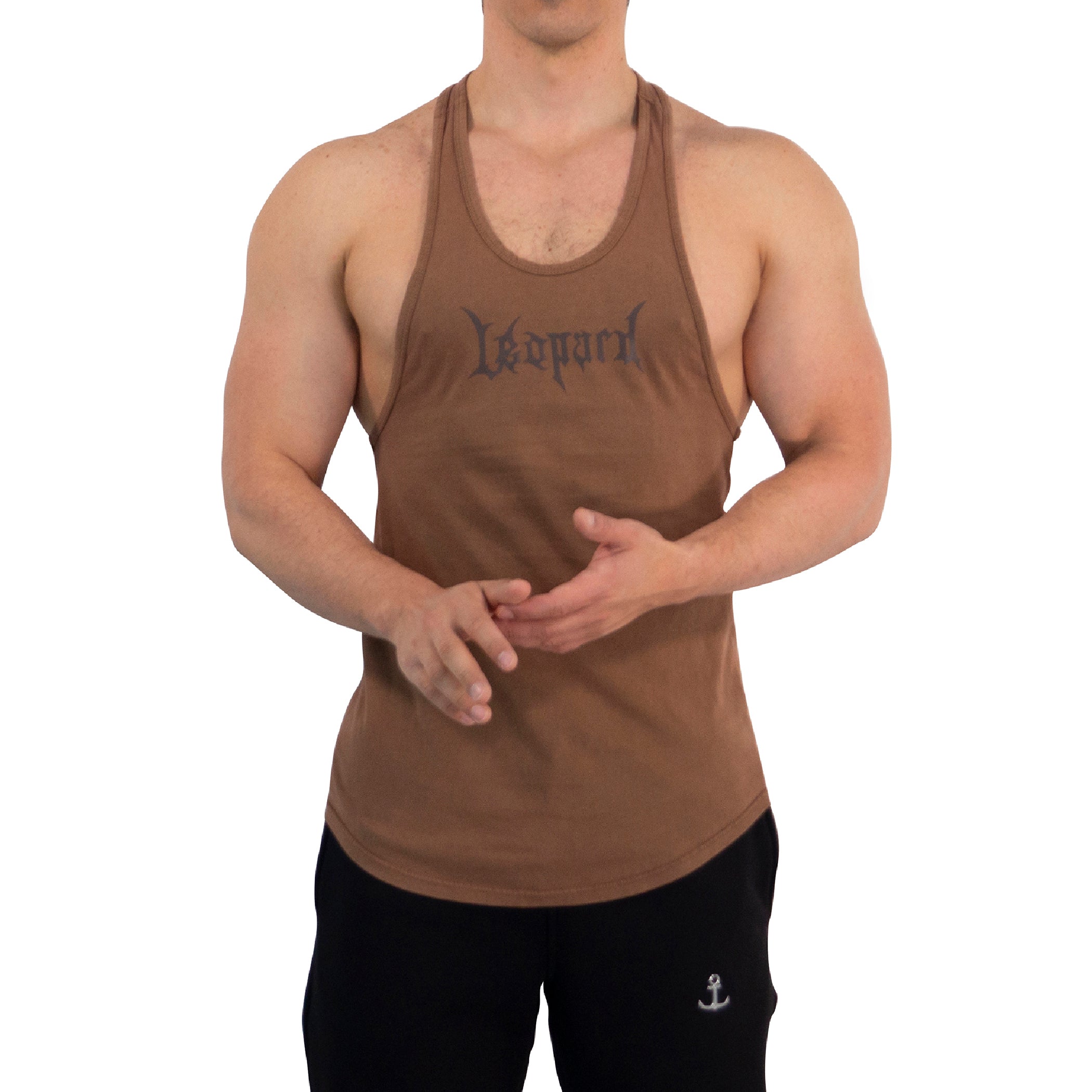 Playera Stringer Tank Dark Series Leopard Pigment Brown