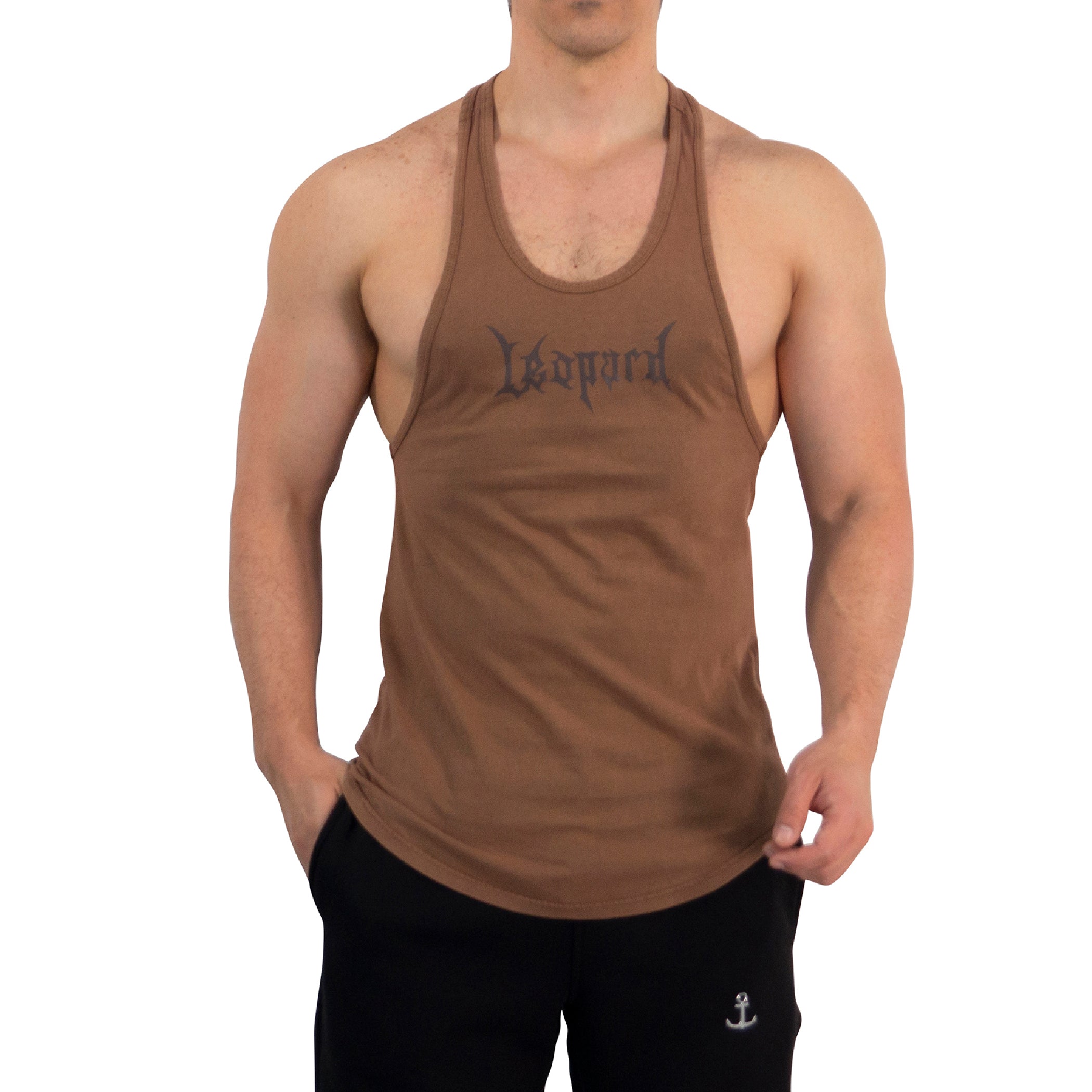 Playera Stringer Tank Dark Series Leopard Pigment Brown