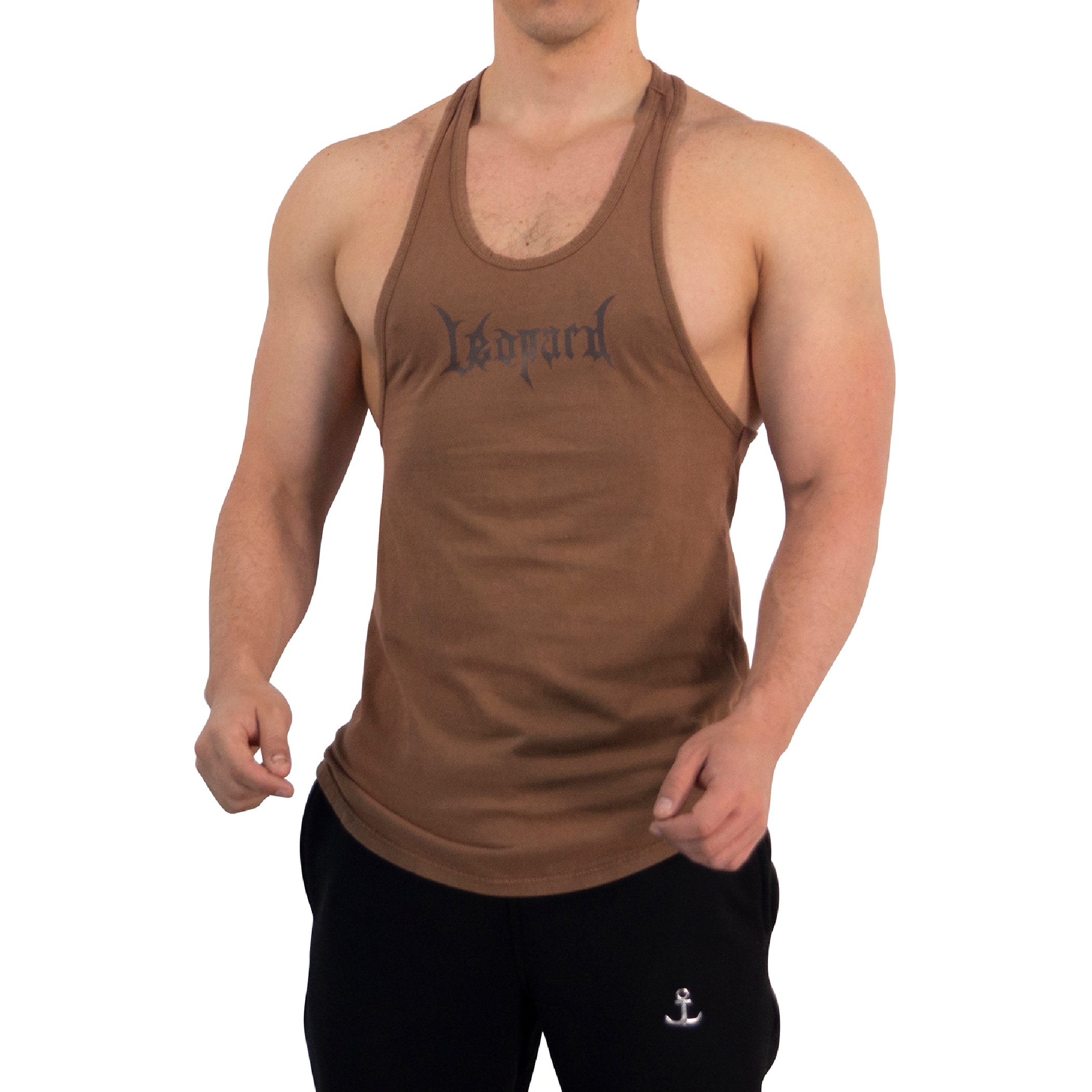 Playera Stringer Tank Dark Series Leopard Pigment Brown