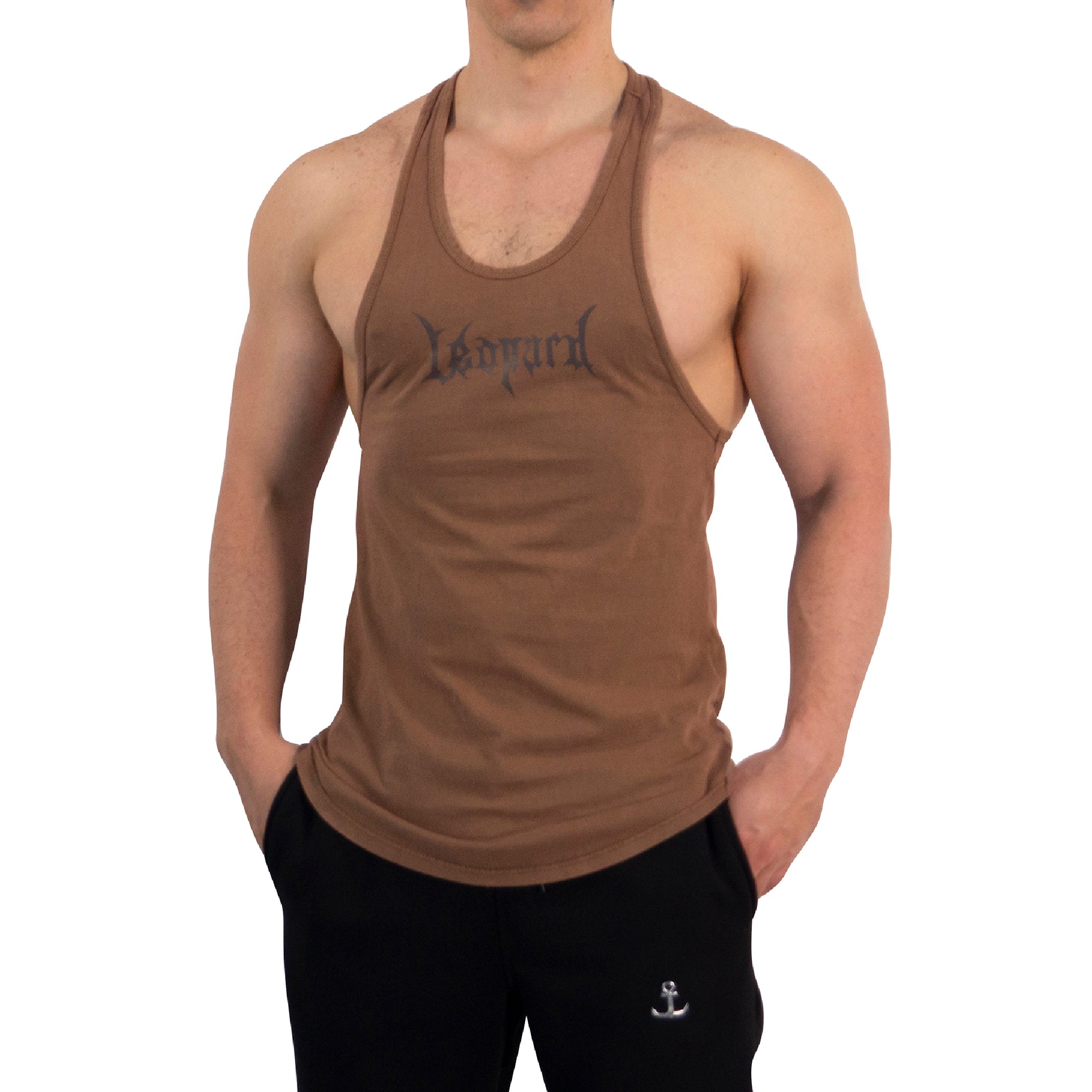 Playera Stringer Tank Dark Series Leopard Pigment Brown