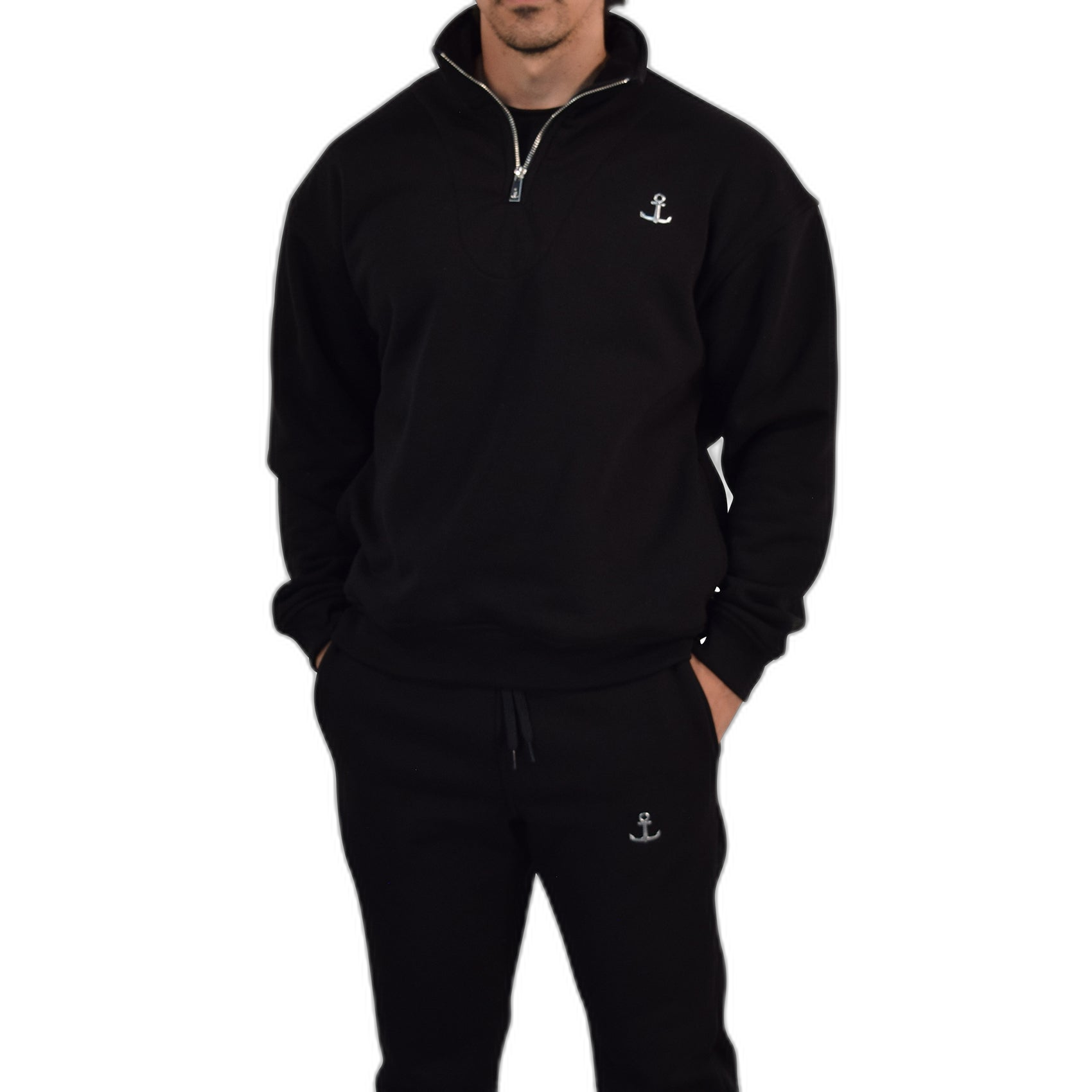 Fleece Pullover Hoodie Offline Mode Black