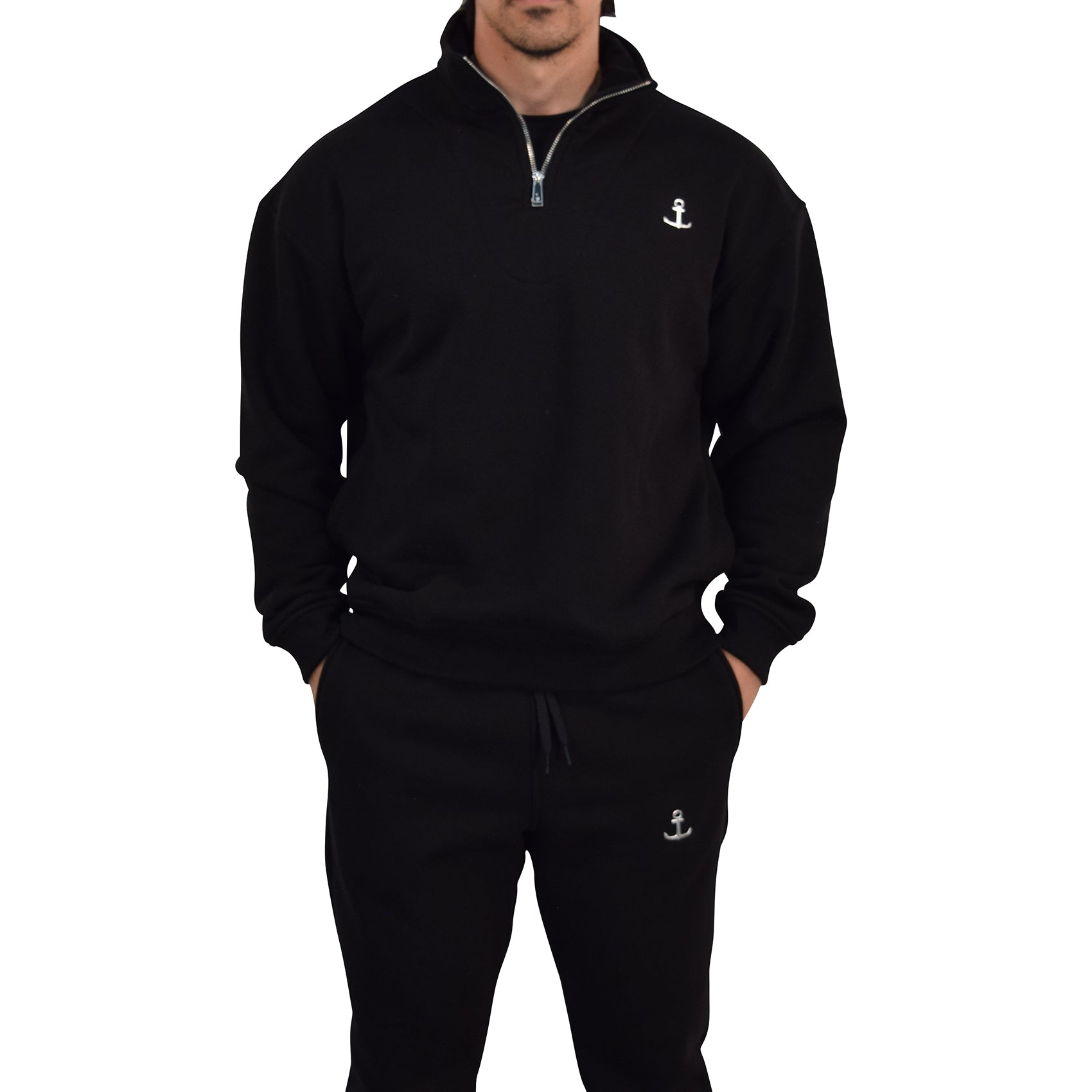 Fleece Pullover Hoodie Offline Mode Black
