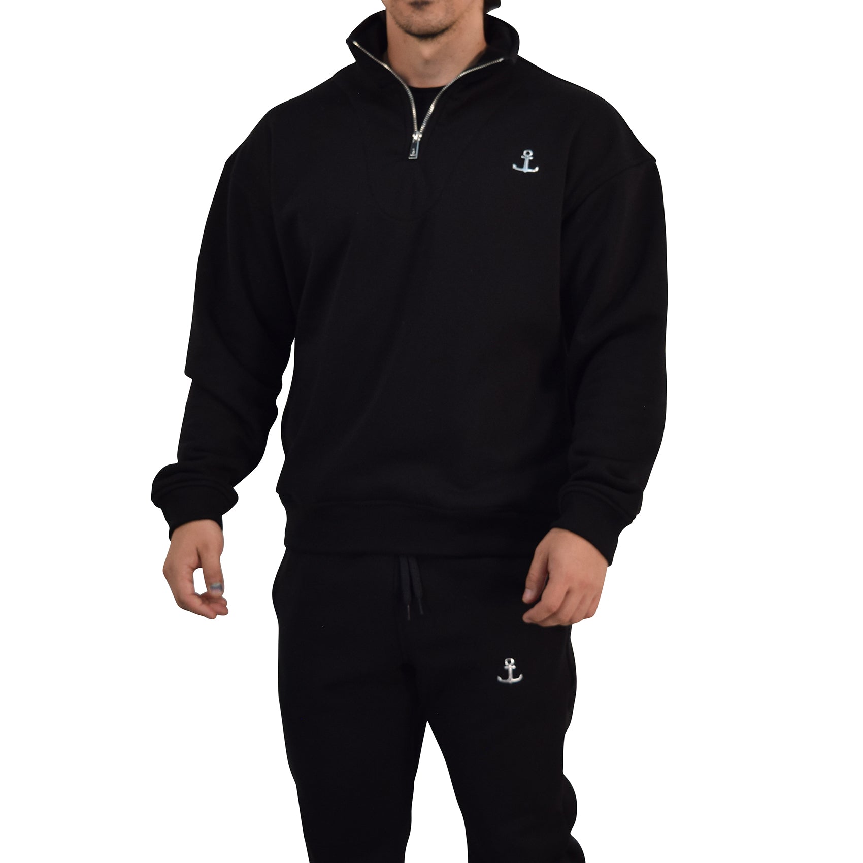 Fleece Pullover Hoodie Offline Mode Black