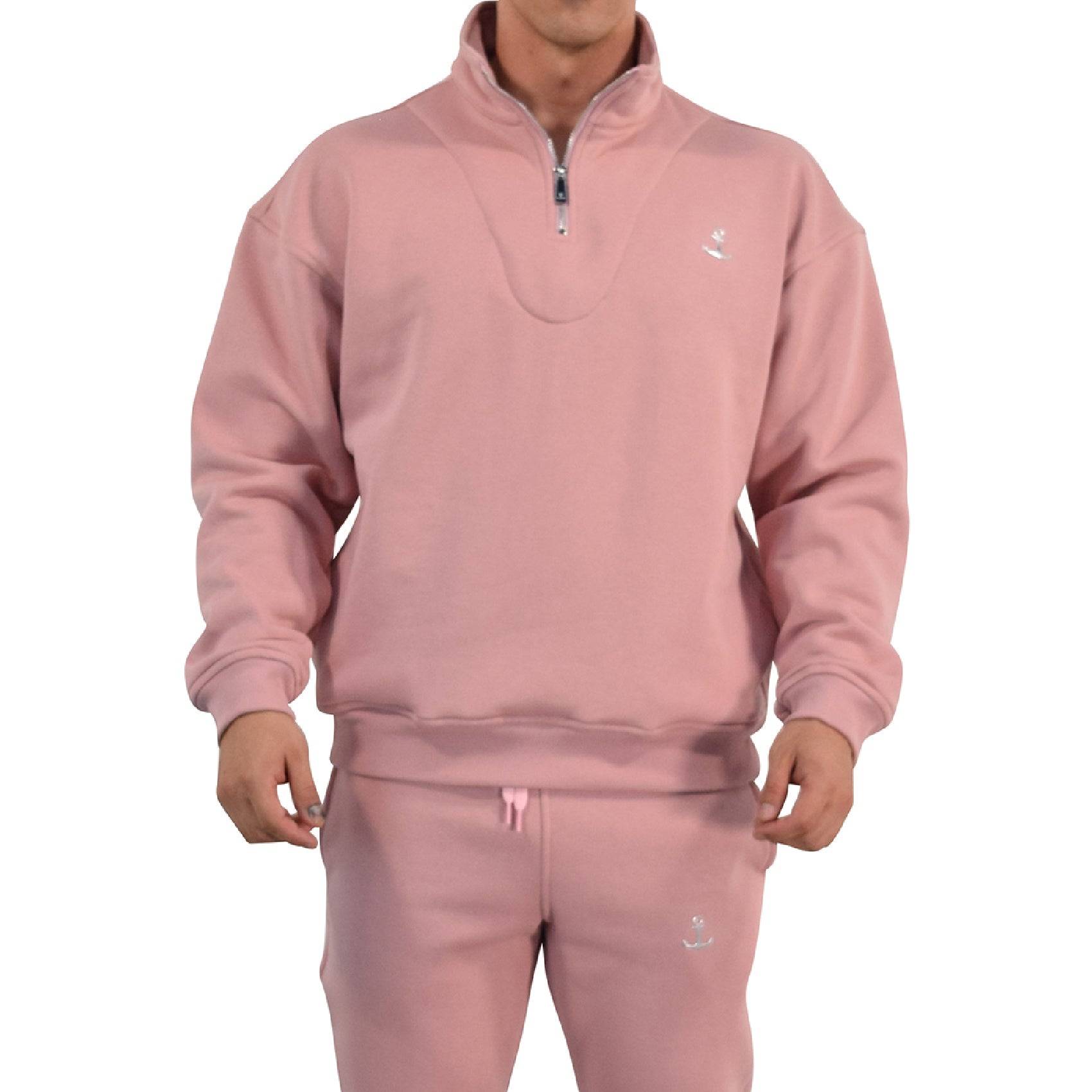Fleece Pullover Hoodie Offline Mode Pink
