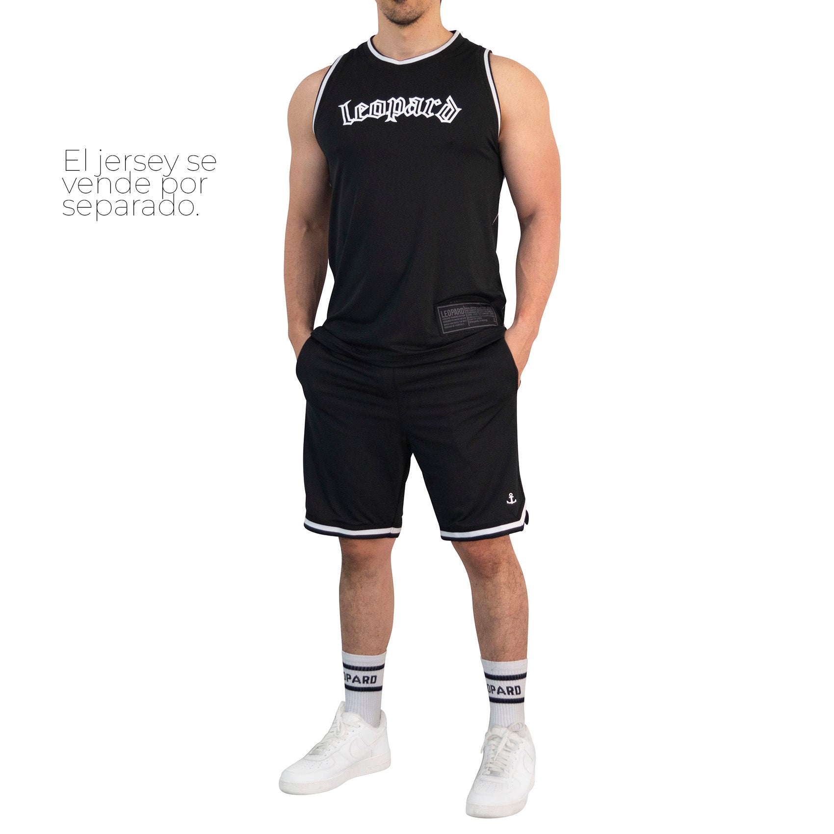 Mesh Short Mamba State Black Anchor Logo