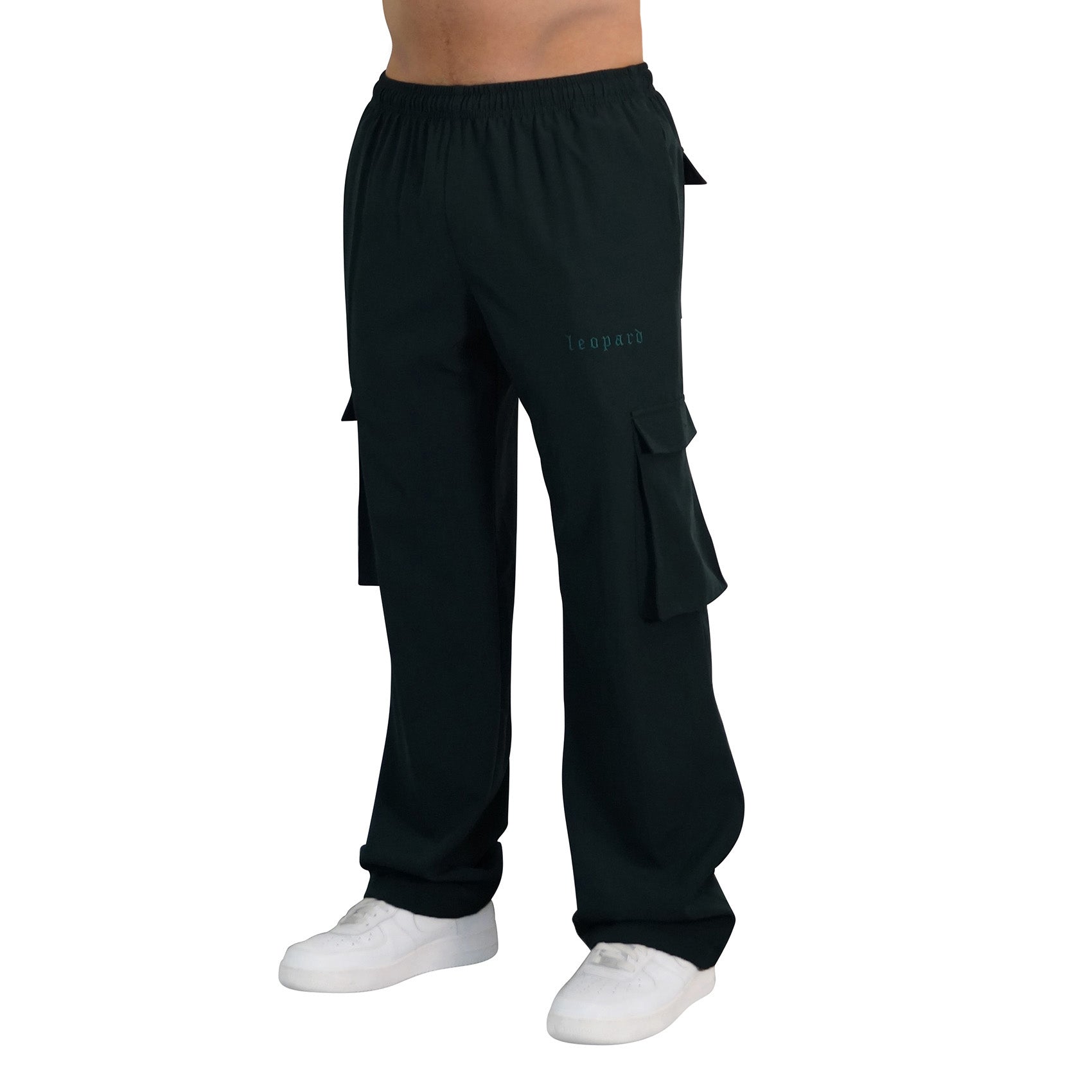 Parachute Cargo Track Pants Jogger Trouser Dark Green