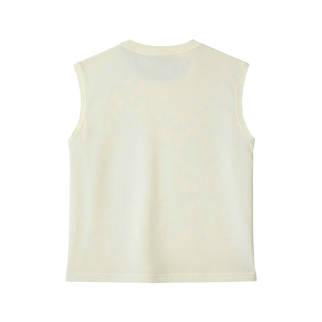 Playera Sleeveless Boxy | Oversized Signature Series Off White