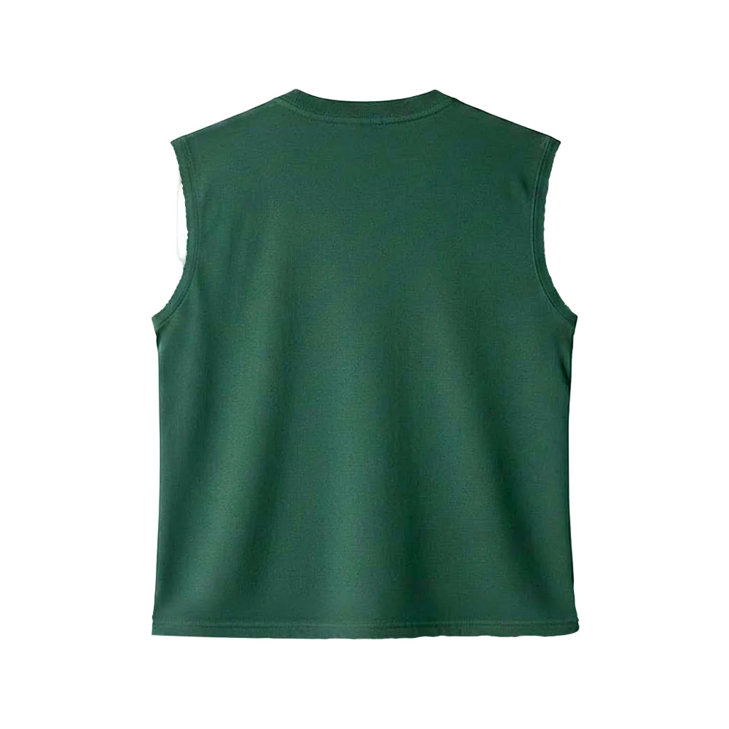Playera Sleeveless Boxy | Oversized Signature Series Dark Green