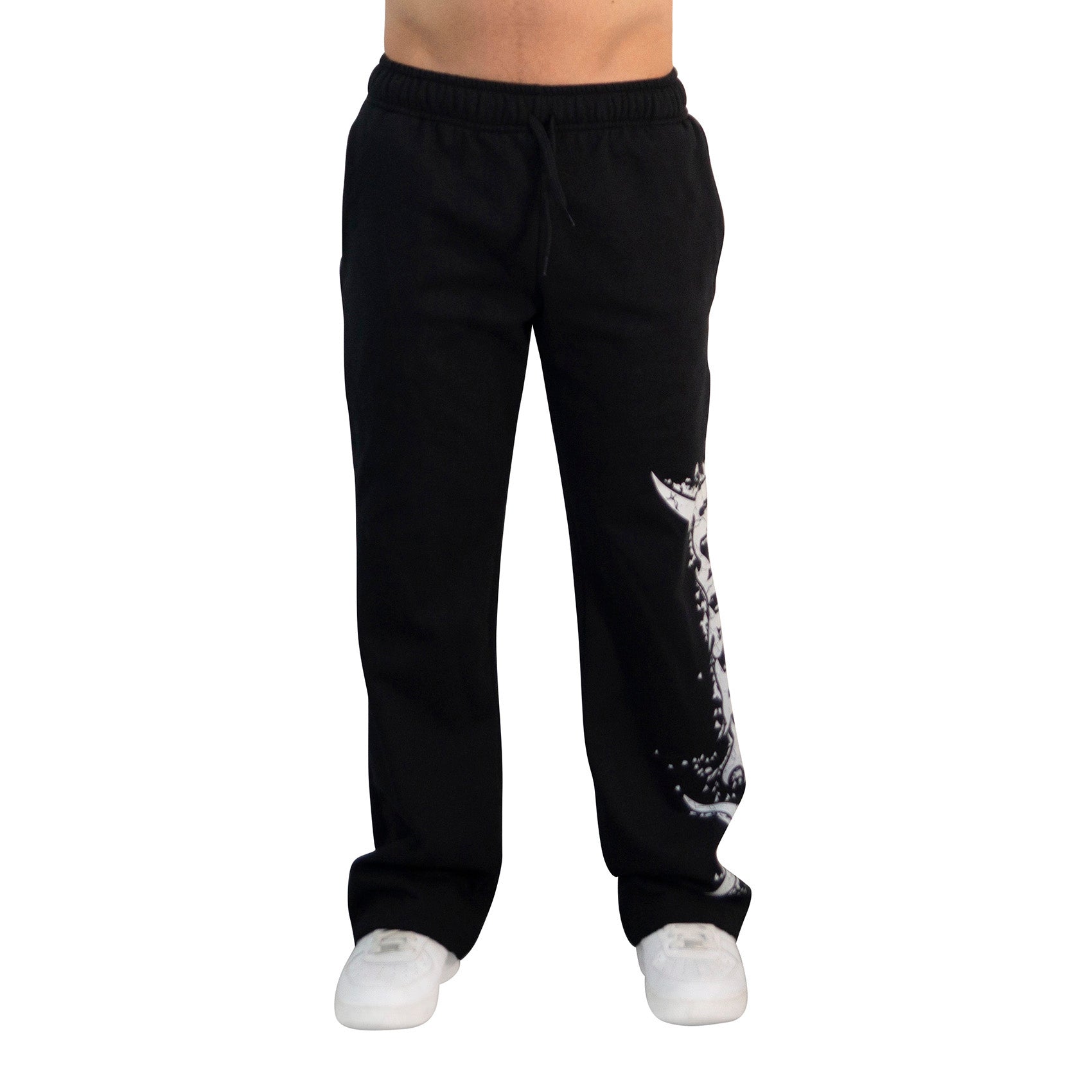 Jogger Straight Fit Dark Series Distressed Logo Black