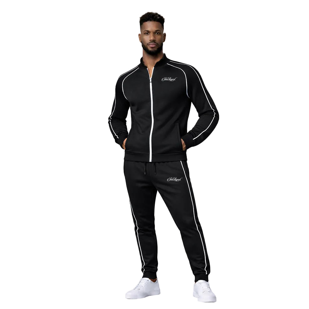 Heritage Tracksuit Black Details White