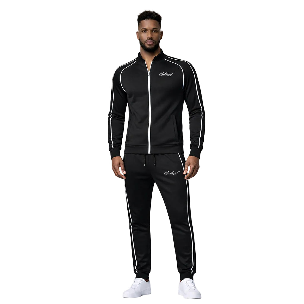 Heritage Tracksuit Black Details White