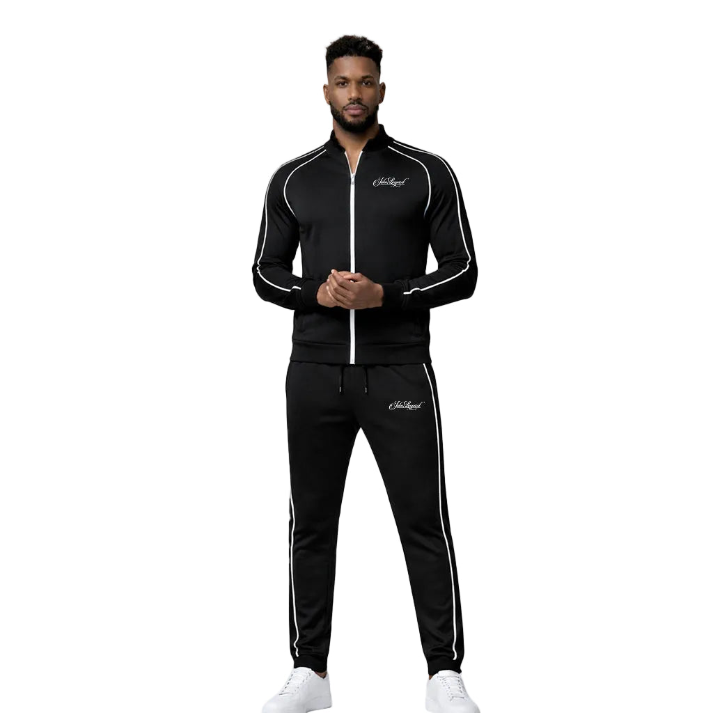Heritage Tracksuit Black Details White