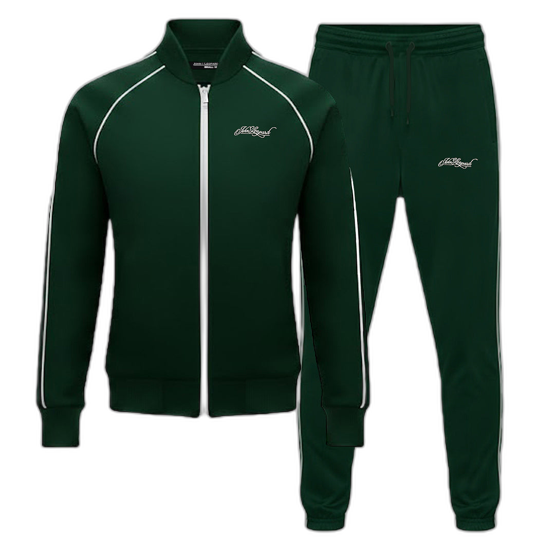 Heritage Tracksuit Green Details White