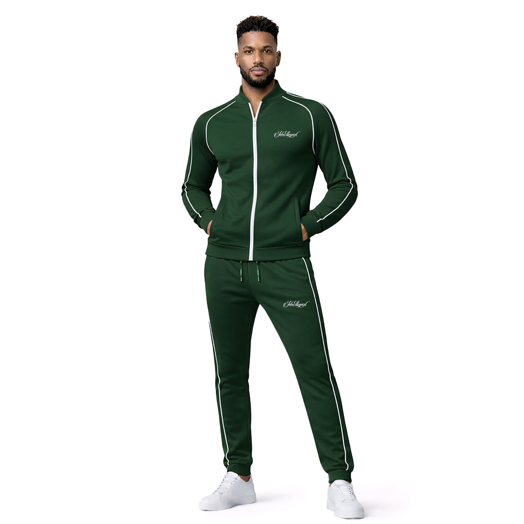 Heritage Tracksuit Green Details White