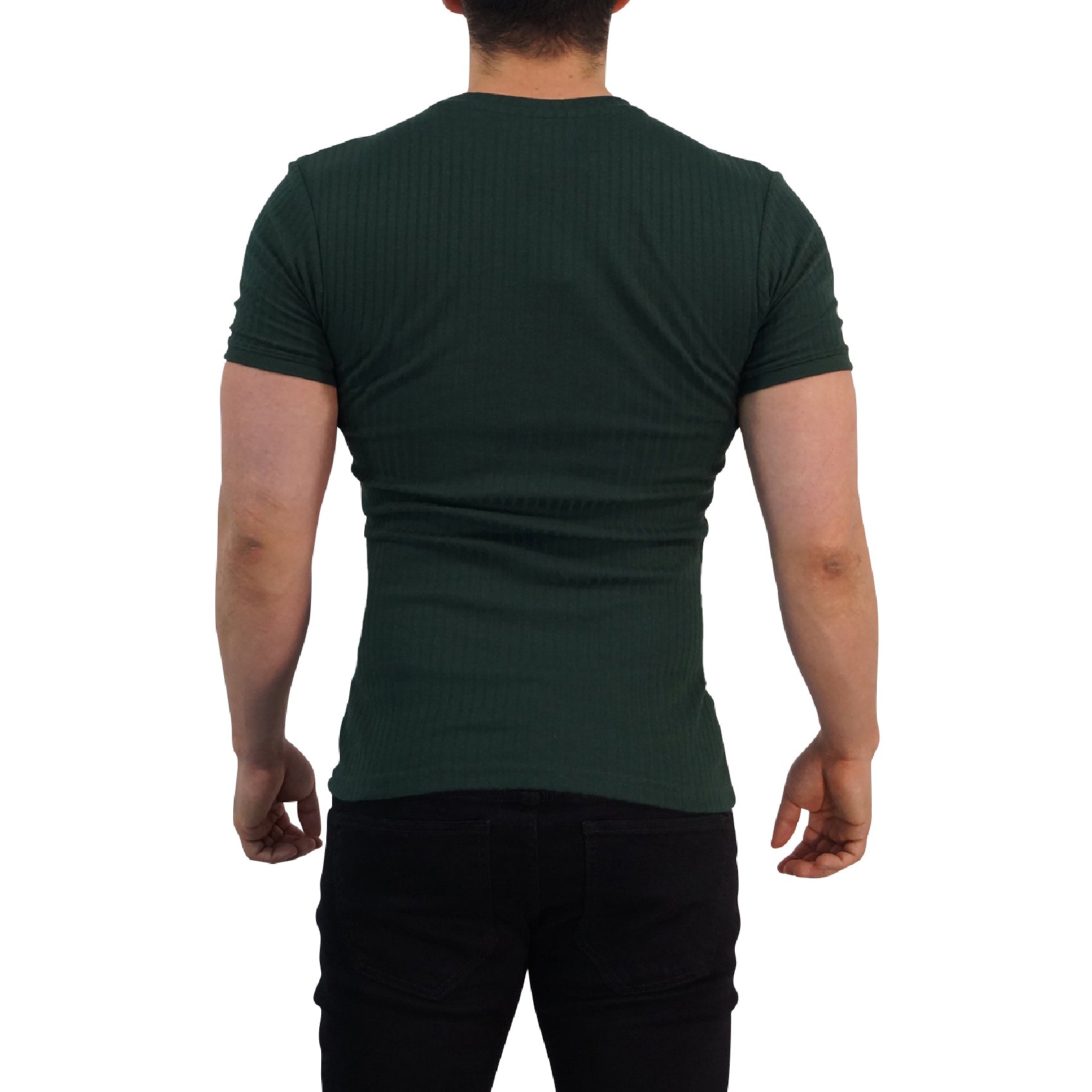 Playera Ribbed Short Sleeve Seaweed Green