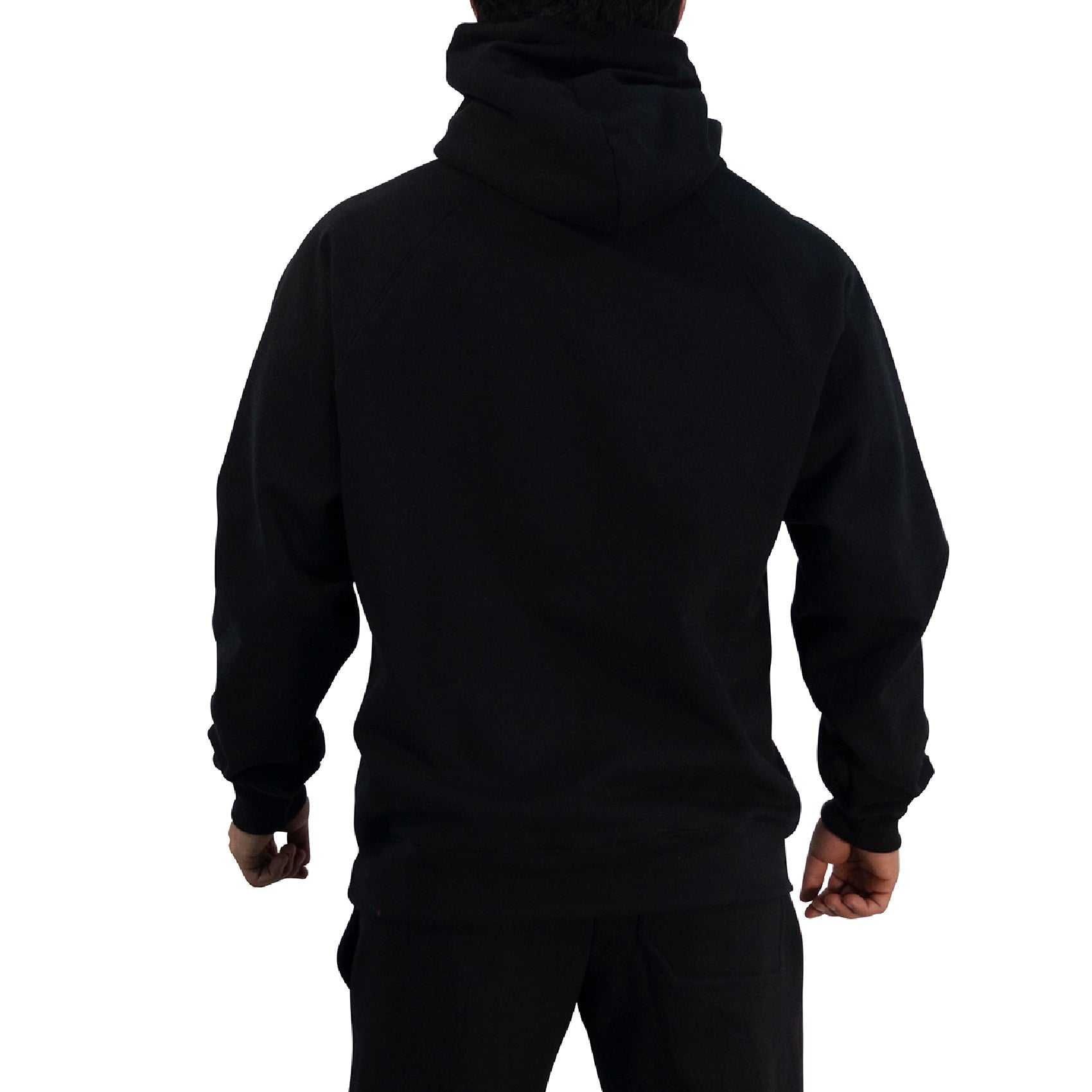 Hoodie Oversized Dark Series Distresed Logo Black