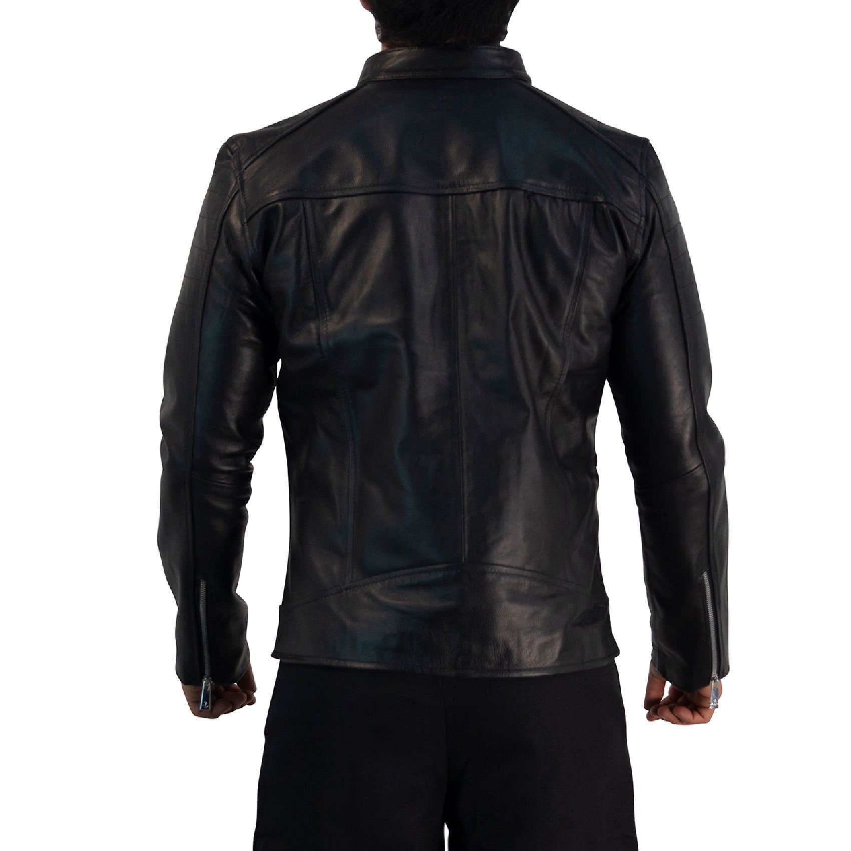 True Leather Black Biker Jacket