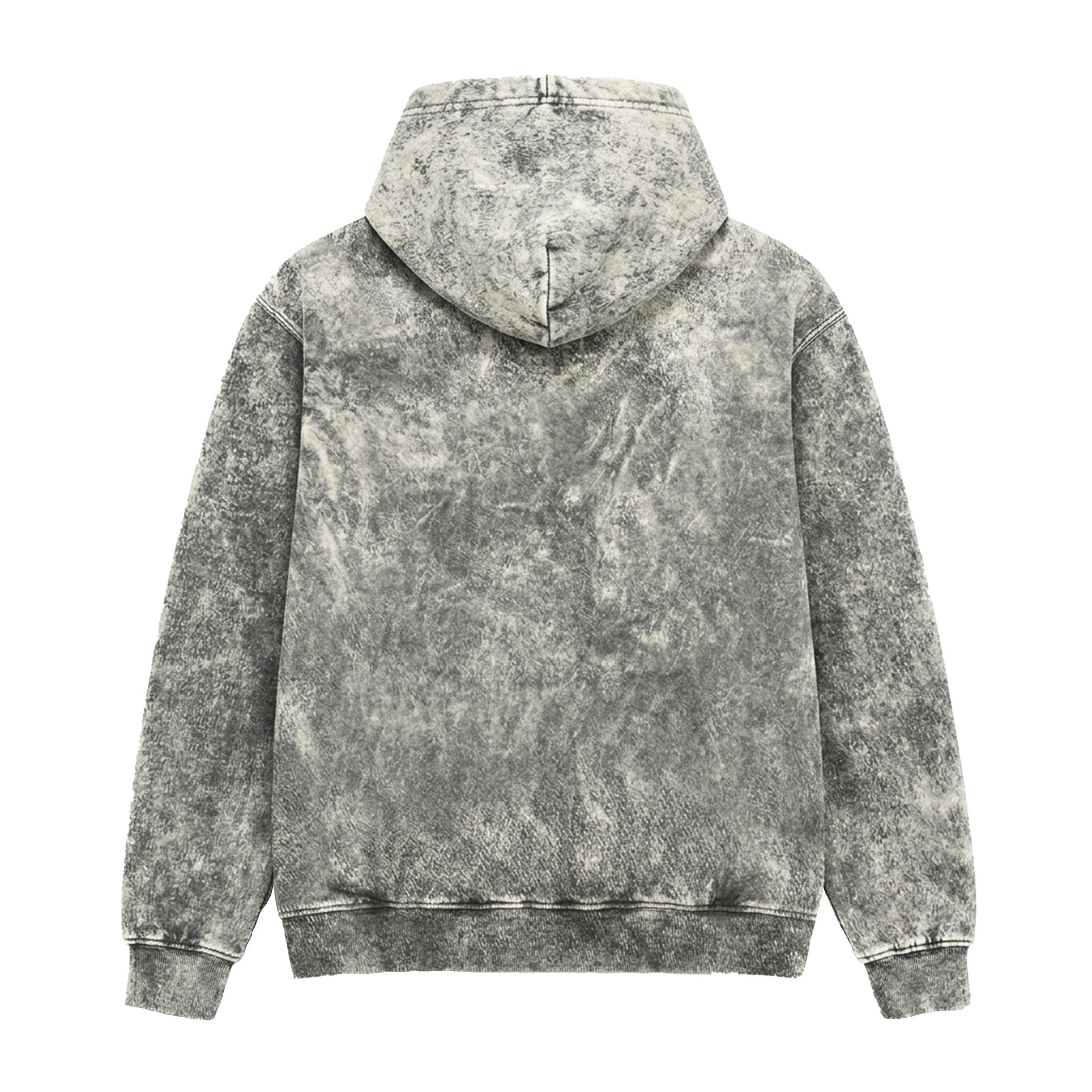 Oversized Hoodie Laser Stitch Acid Gray