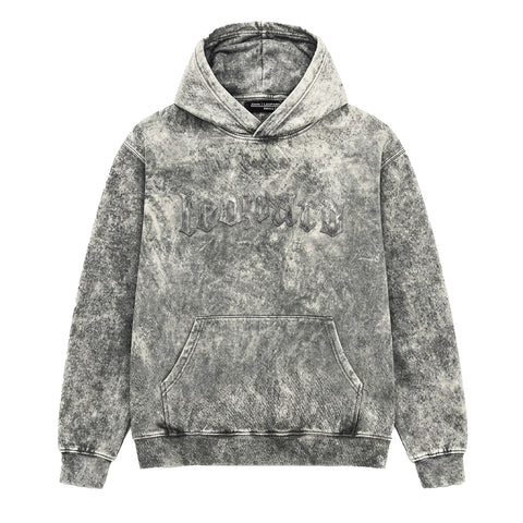 Oversized Hoodie Laser Stitch Acid Gray