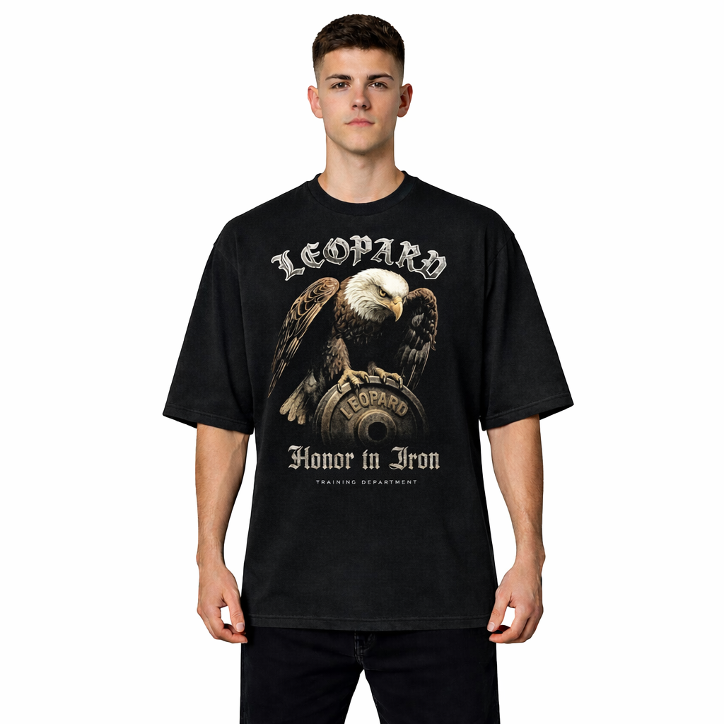 Playera Oversized Tshirt Eagle Honor In Iron
