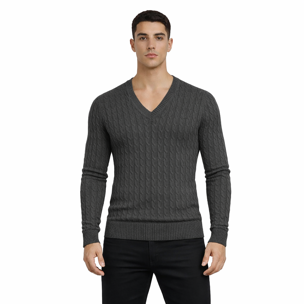 Roll Neck Sweater Light Gray