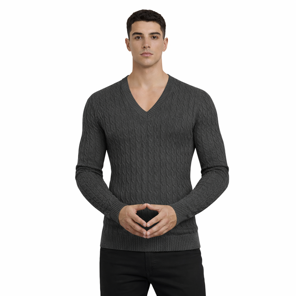 Roll Neck Sweater Light Gray