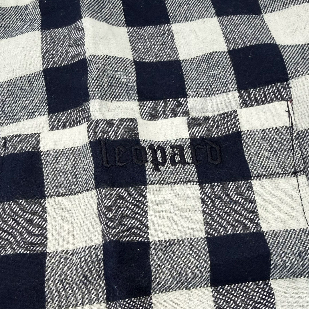 Oversized Flannel Shirt Checkers White / Navy