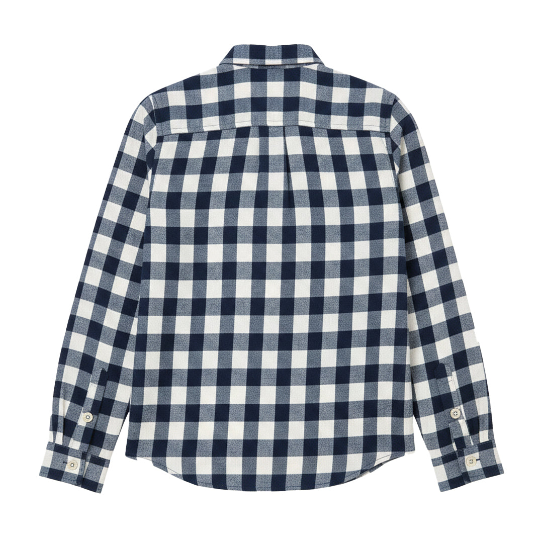 White Navy Flannel Cargo Outfit
