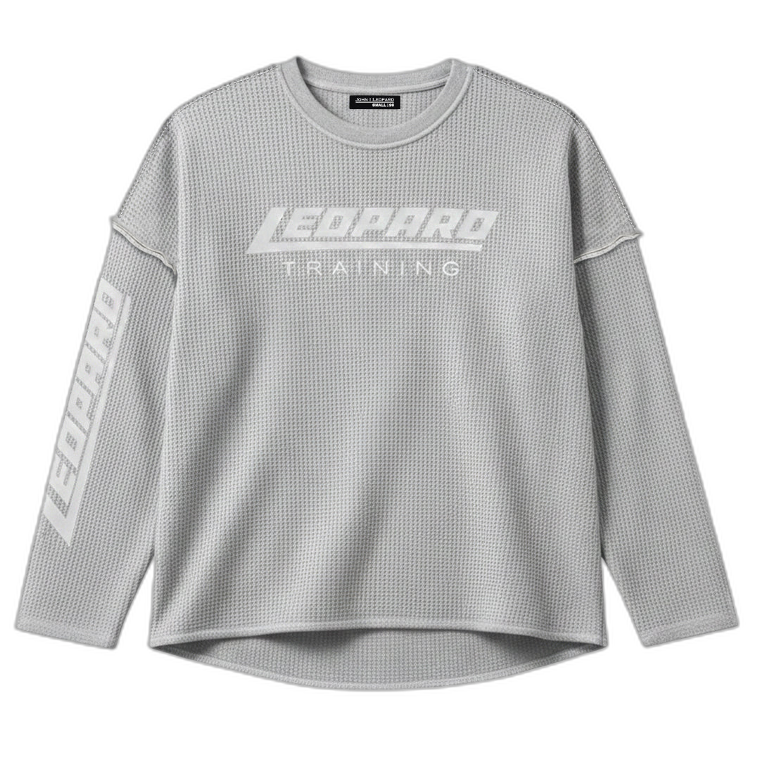 Playera Thermal Waffle Longsleeve Light Gray
