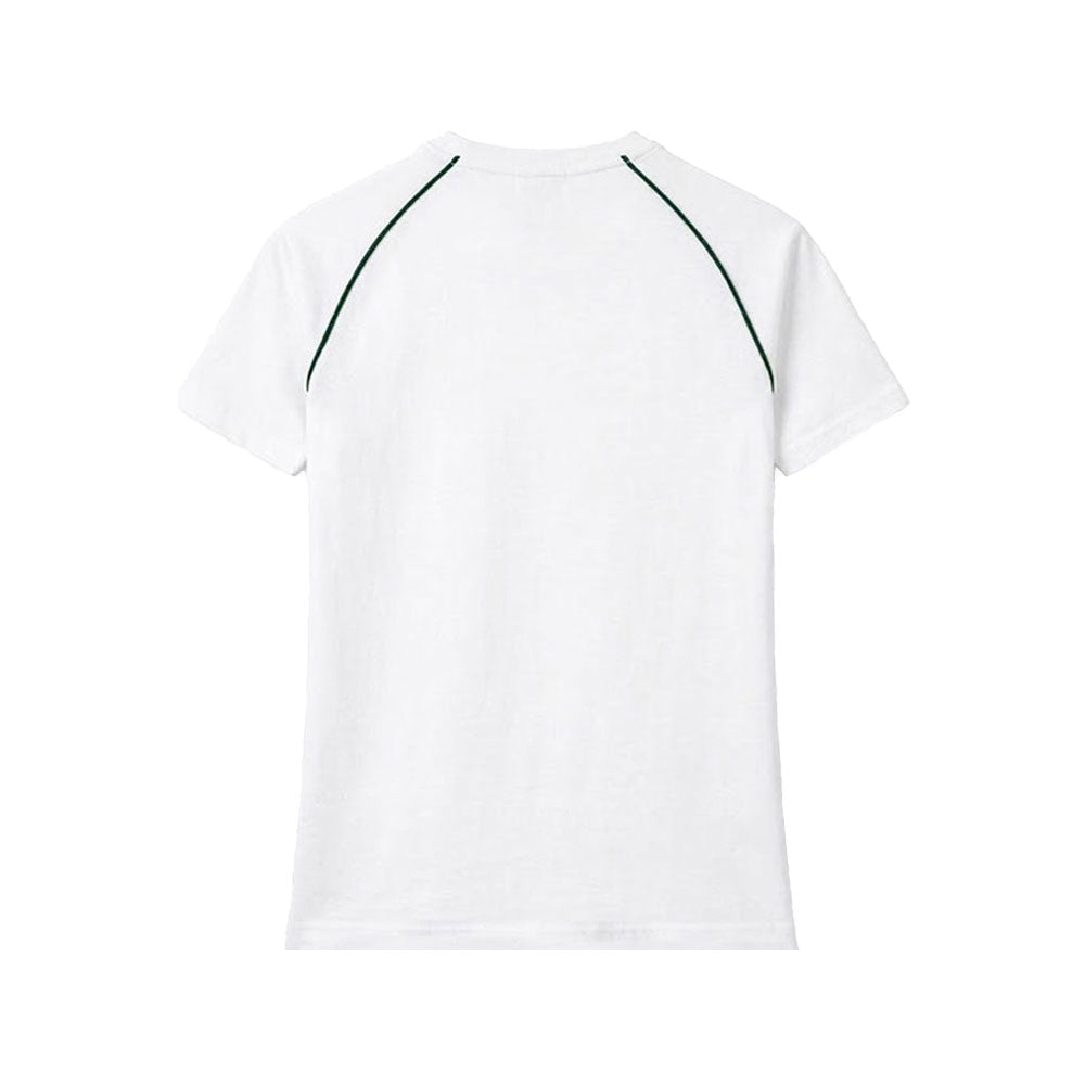 Playera Heritage Ranglan Slim Fit White Dark Green