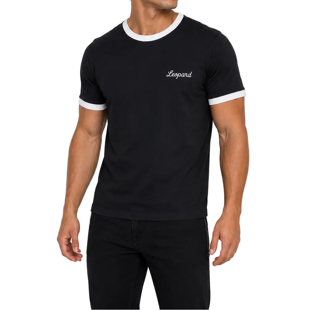 Playera Work Dept. Regular Ringer Black
