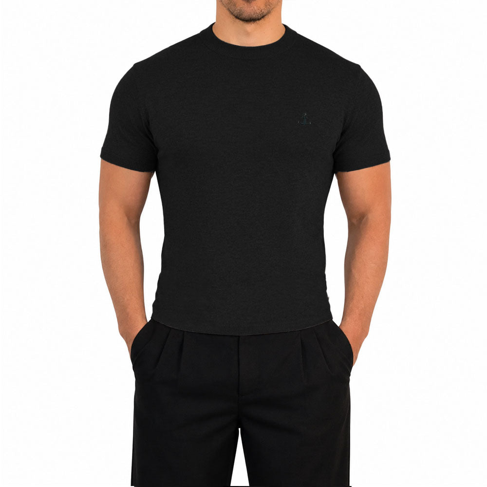 Riviera Knitted Shirt Black