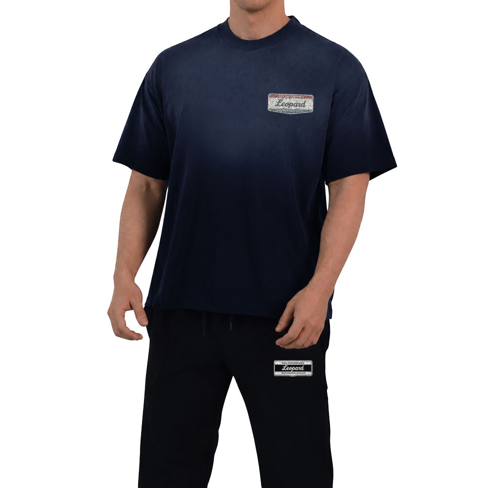 Playera Oversized High Performance Sunfade 240gr Navy