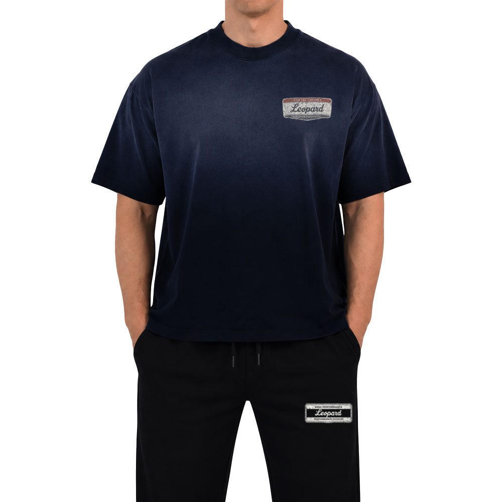 Playera Oversized High Performance Sunfade 240gr Navy