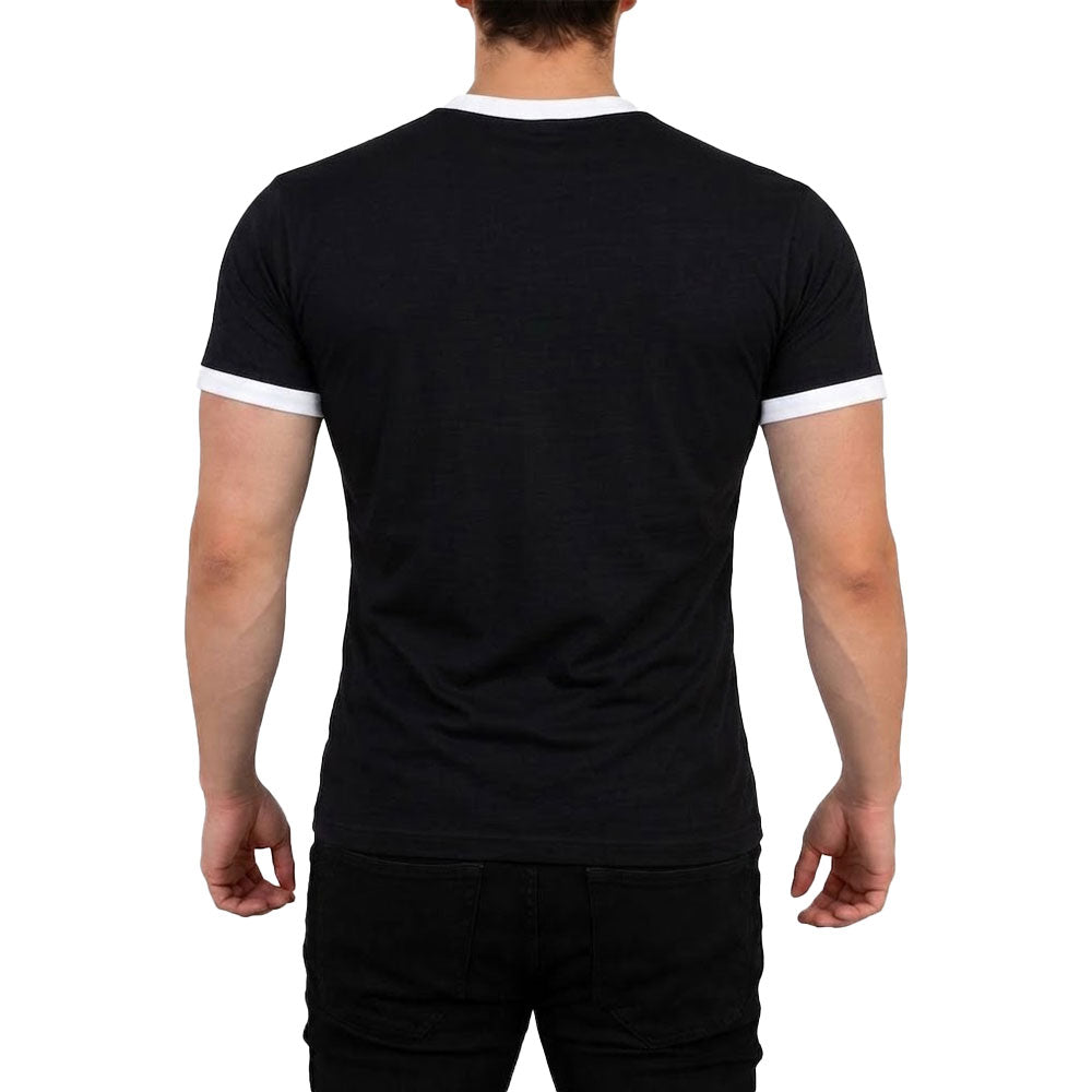 Playera Anchor Logo Ringer Contrast Black