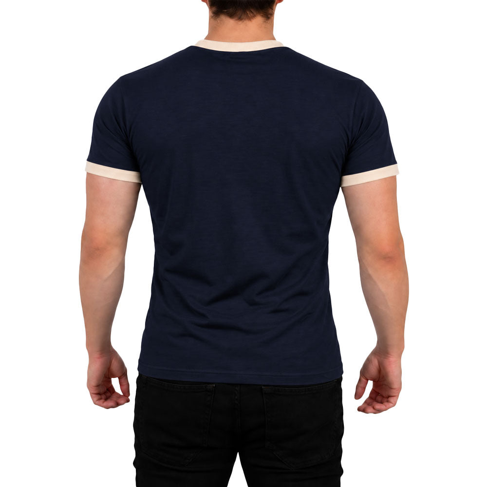 Playera Anchor Logo Ringer Contrast Navy
