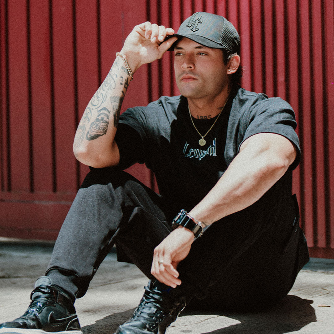 Playera Oversized Metal Logo Black