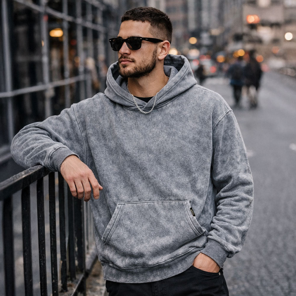 Essential Acid Hoodie Gray