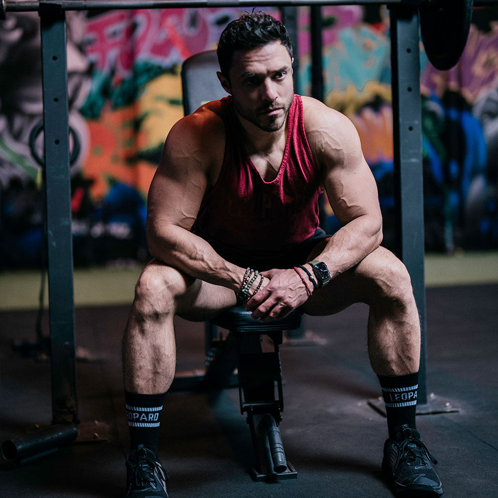 Gym Stringer Tank Iconic Acid Burgundy